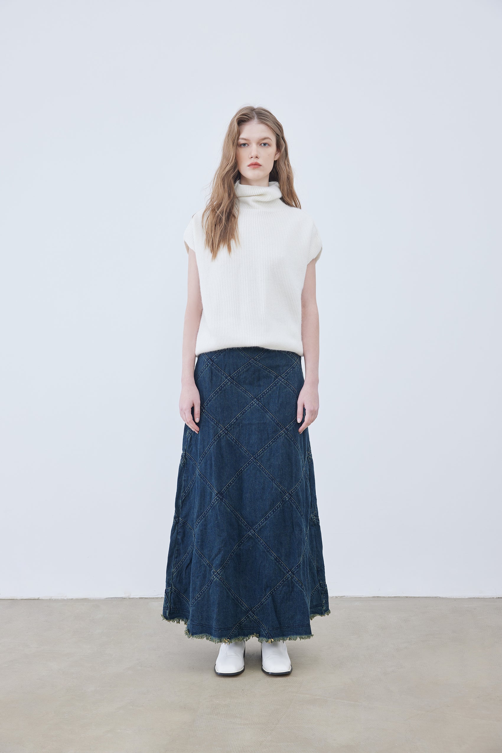 Maxi denim skirt