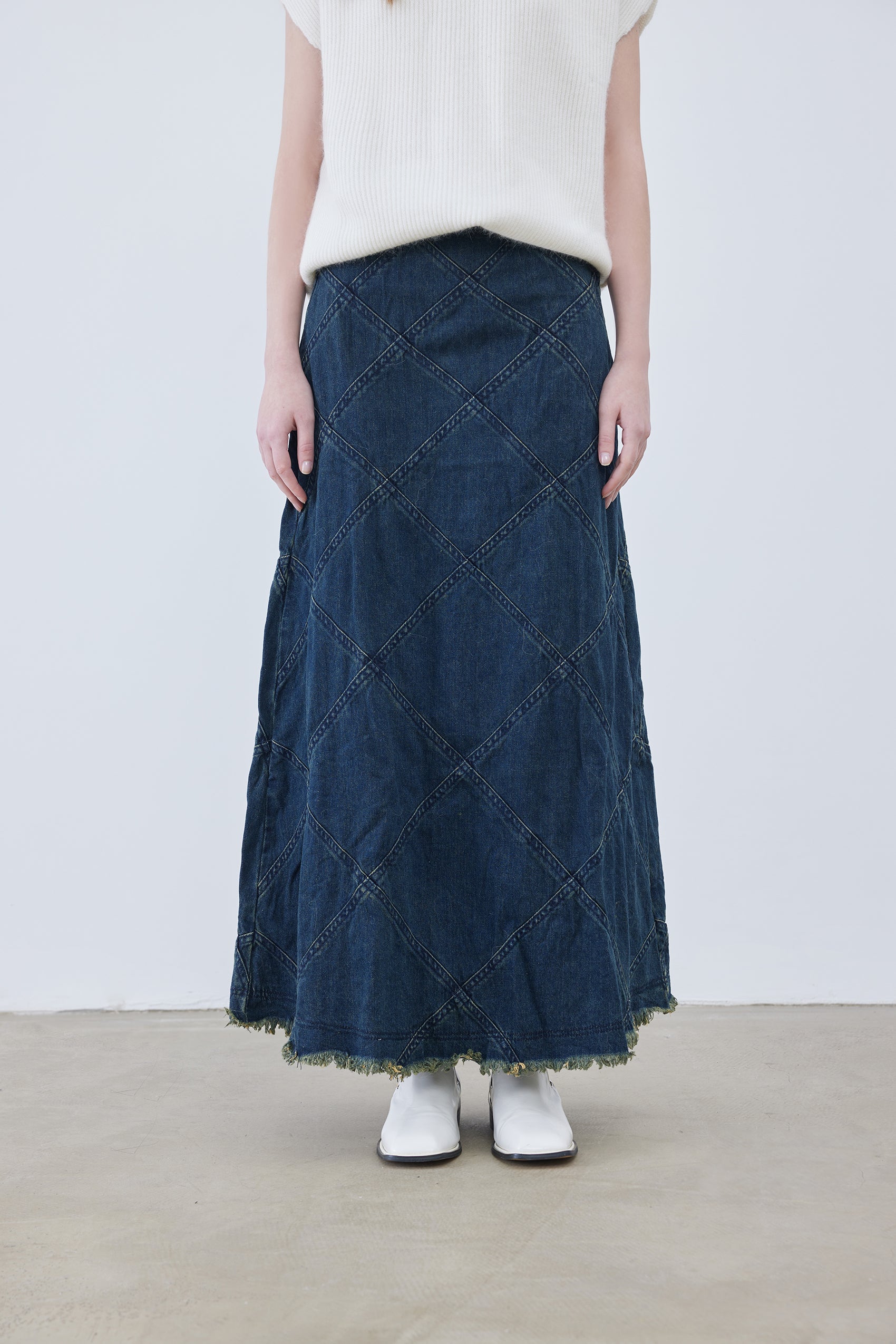 Maxi denim skirt