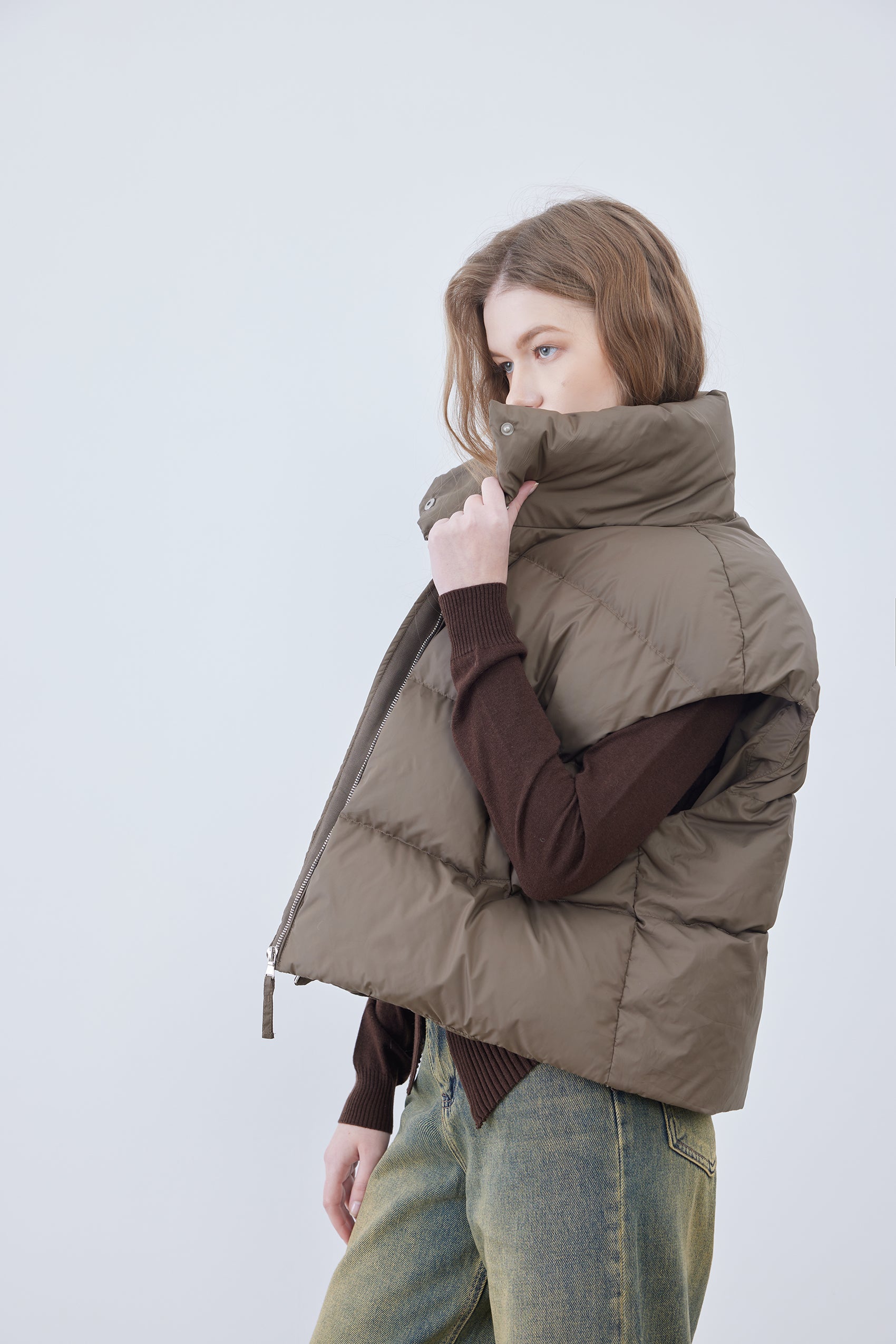 Quilted puffer vest