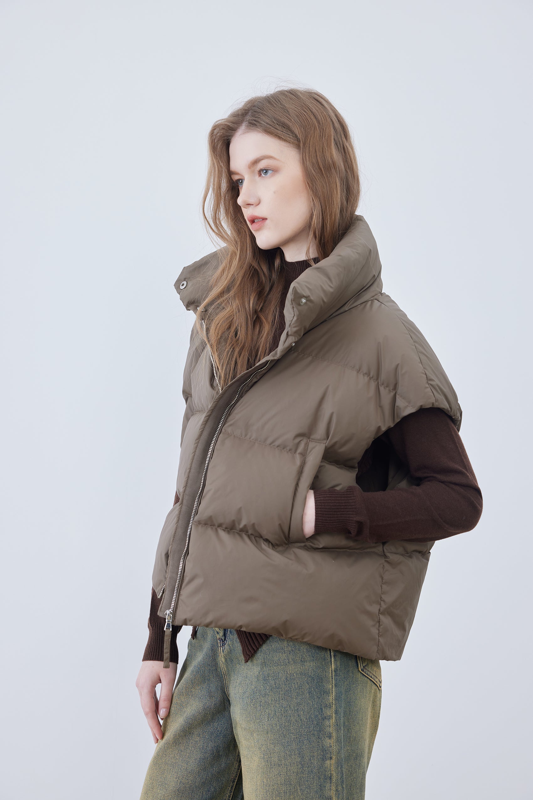 Quilted puffer vest