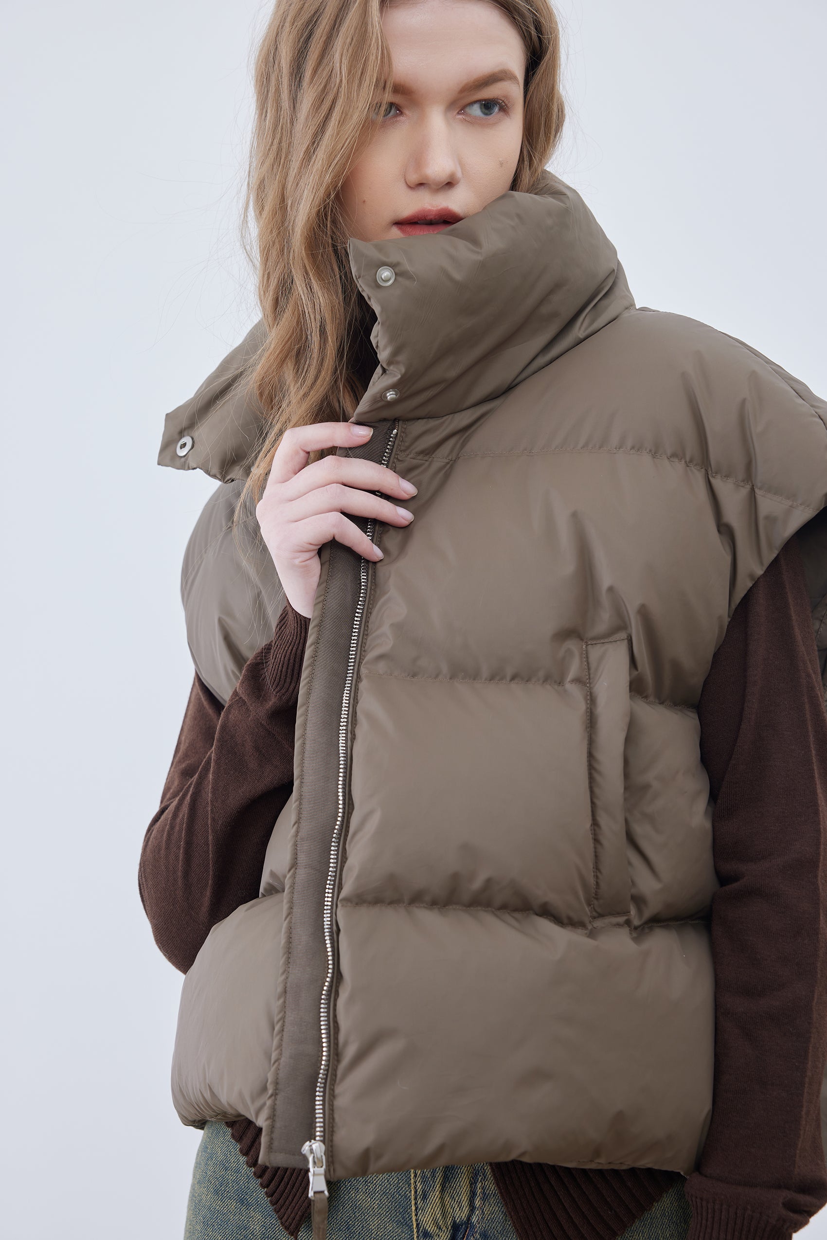 Quilted puffer vest