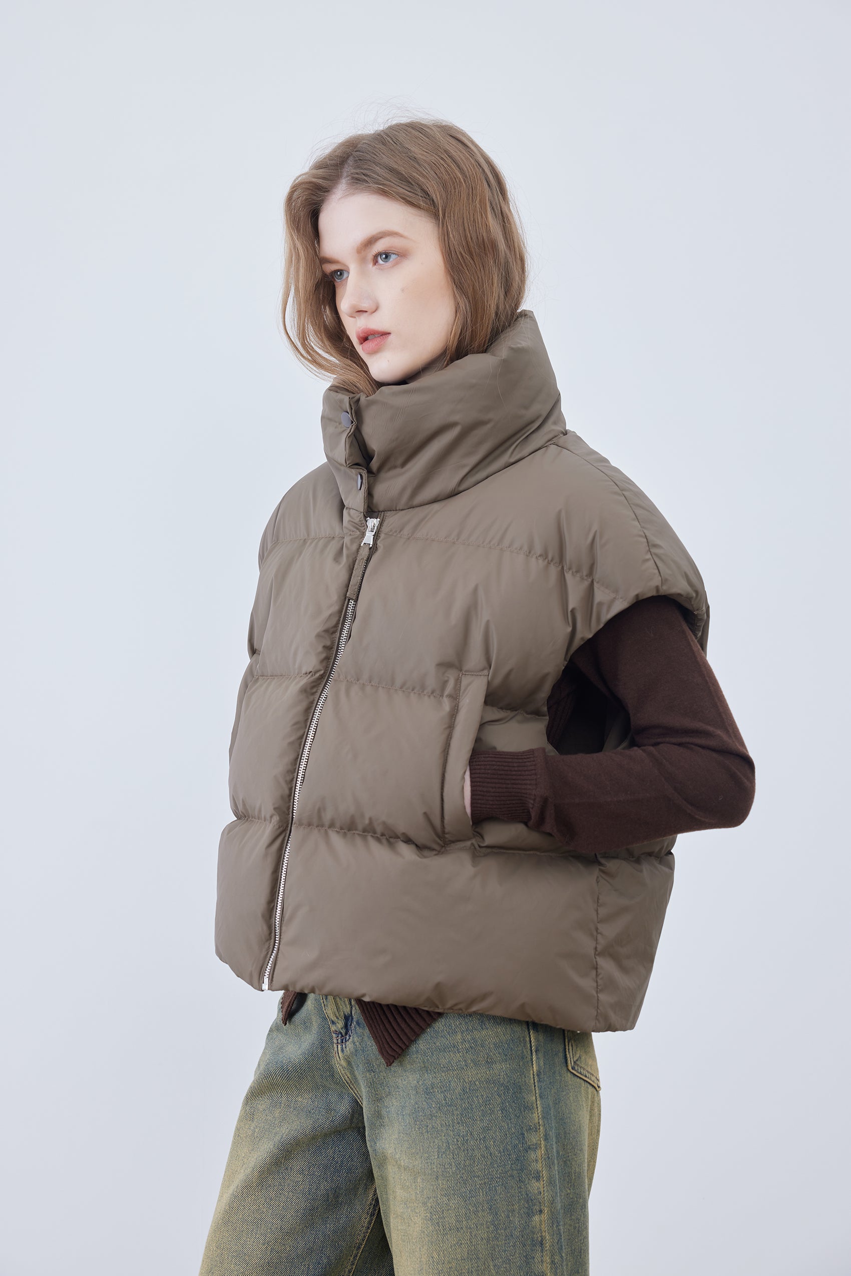 Quilted puffer vest