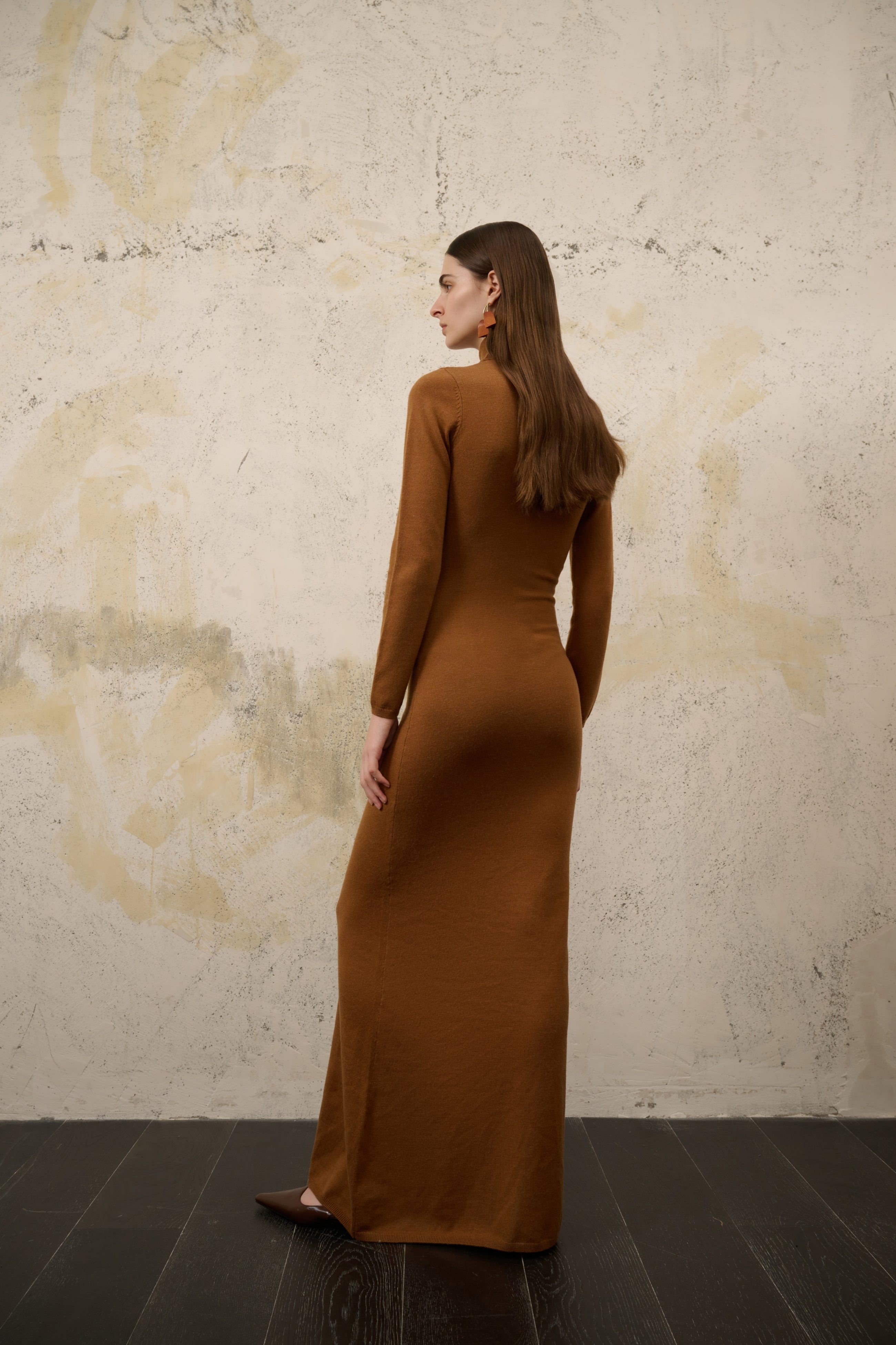 Turtleneck maxi dress