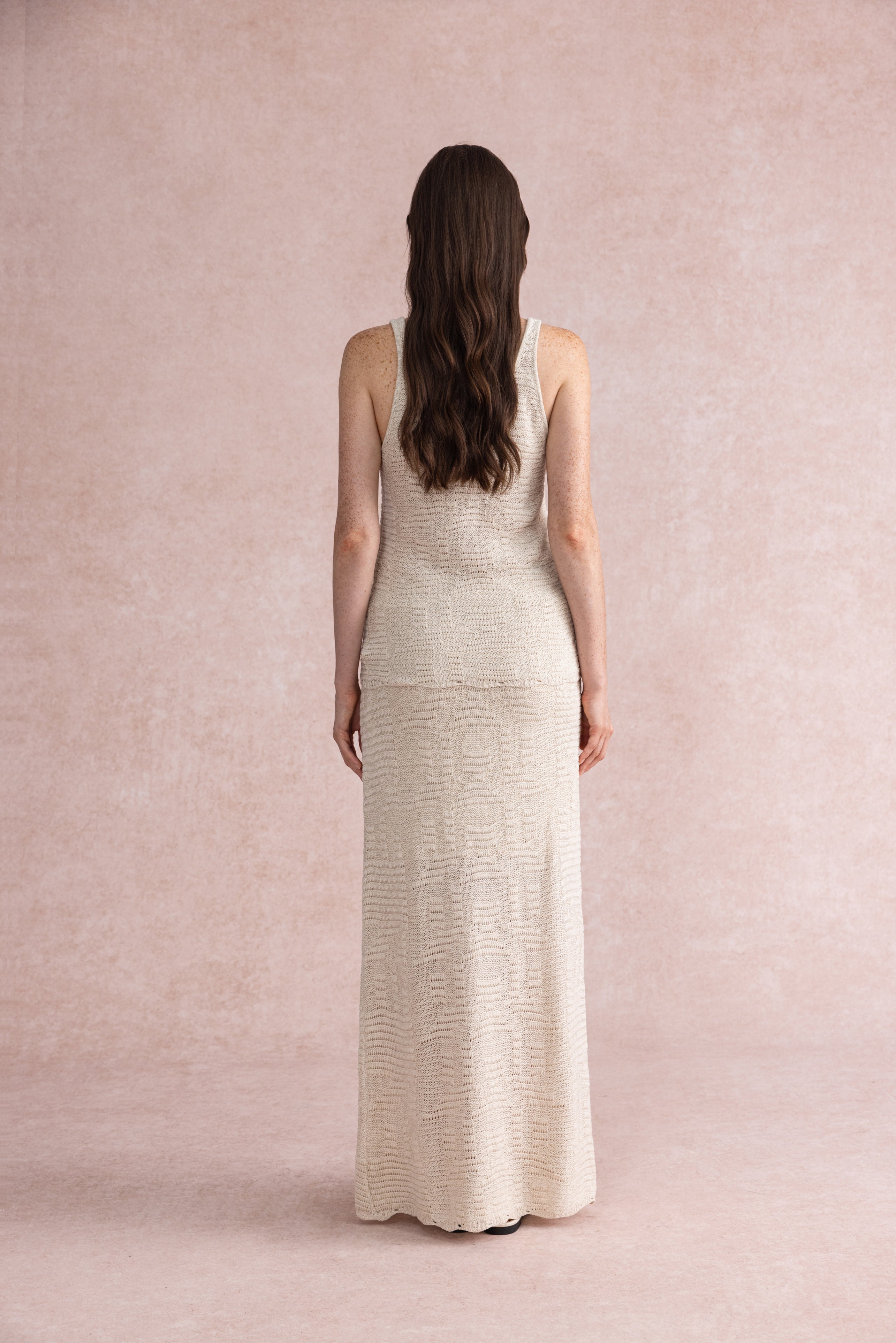 3-Piece knit set with shawl