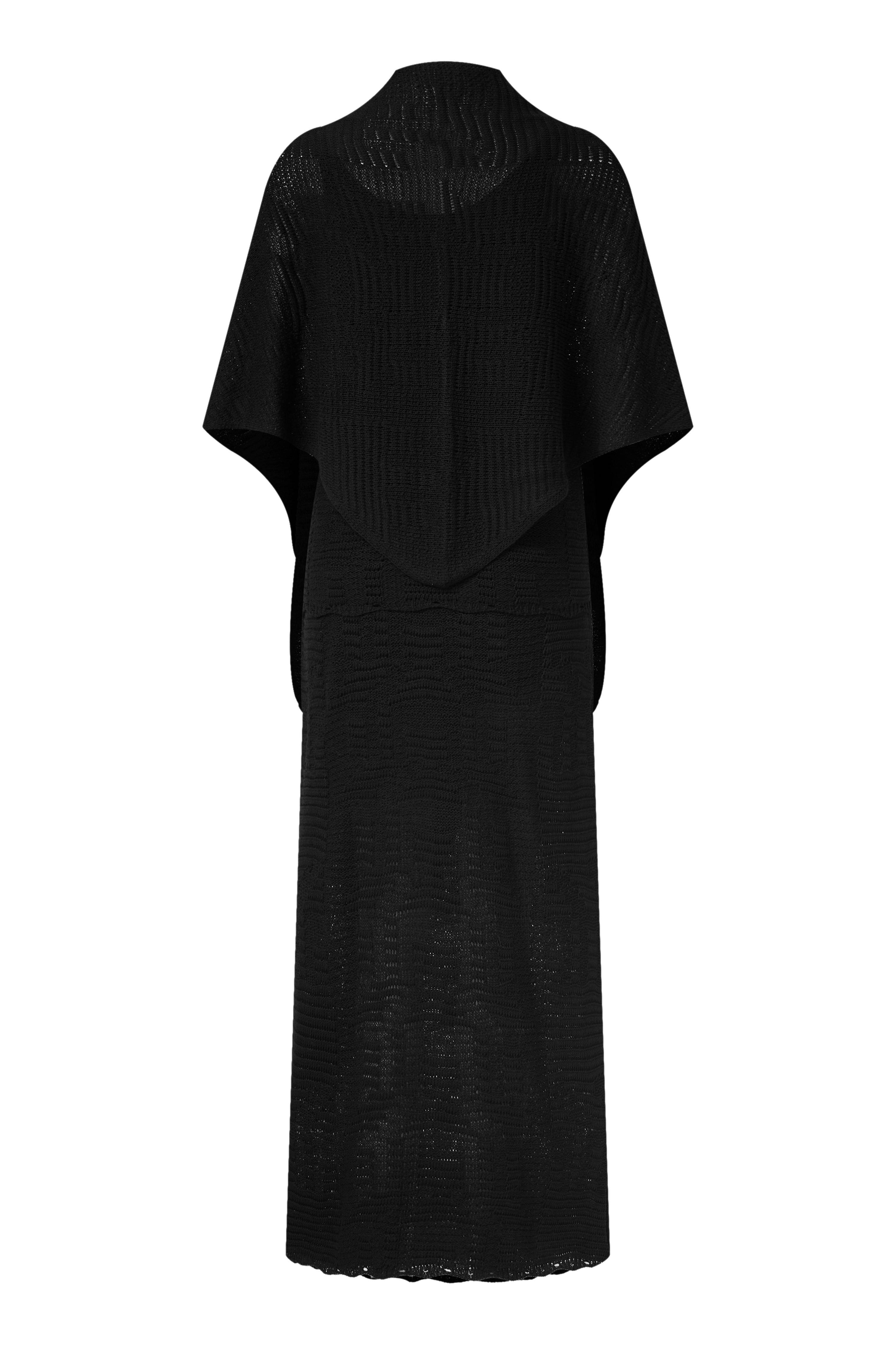 3-Piece knit set with shawl