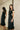 Fringed square neck velvet dress