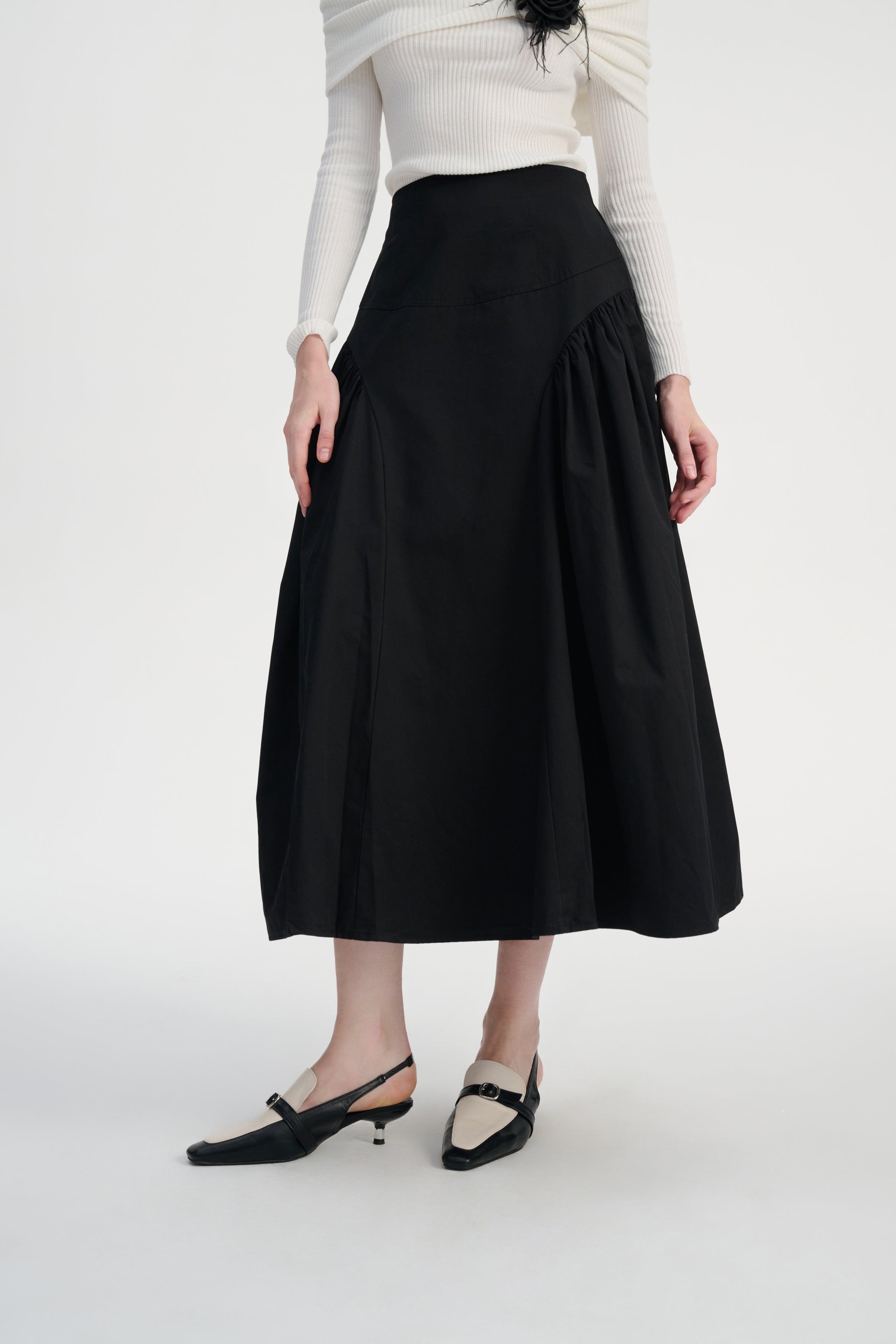 A-line midi skirt