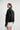 Faux leather stand collar jacket