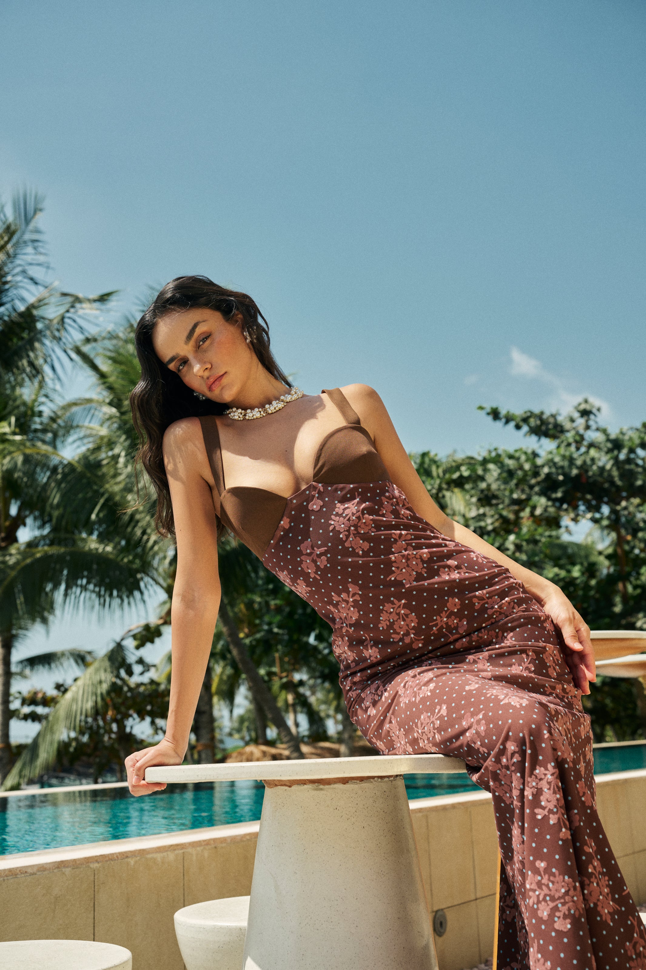 Backless floral dress Ancosti Backless floral dress Ancosti