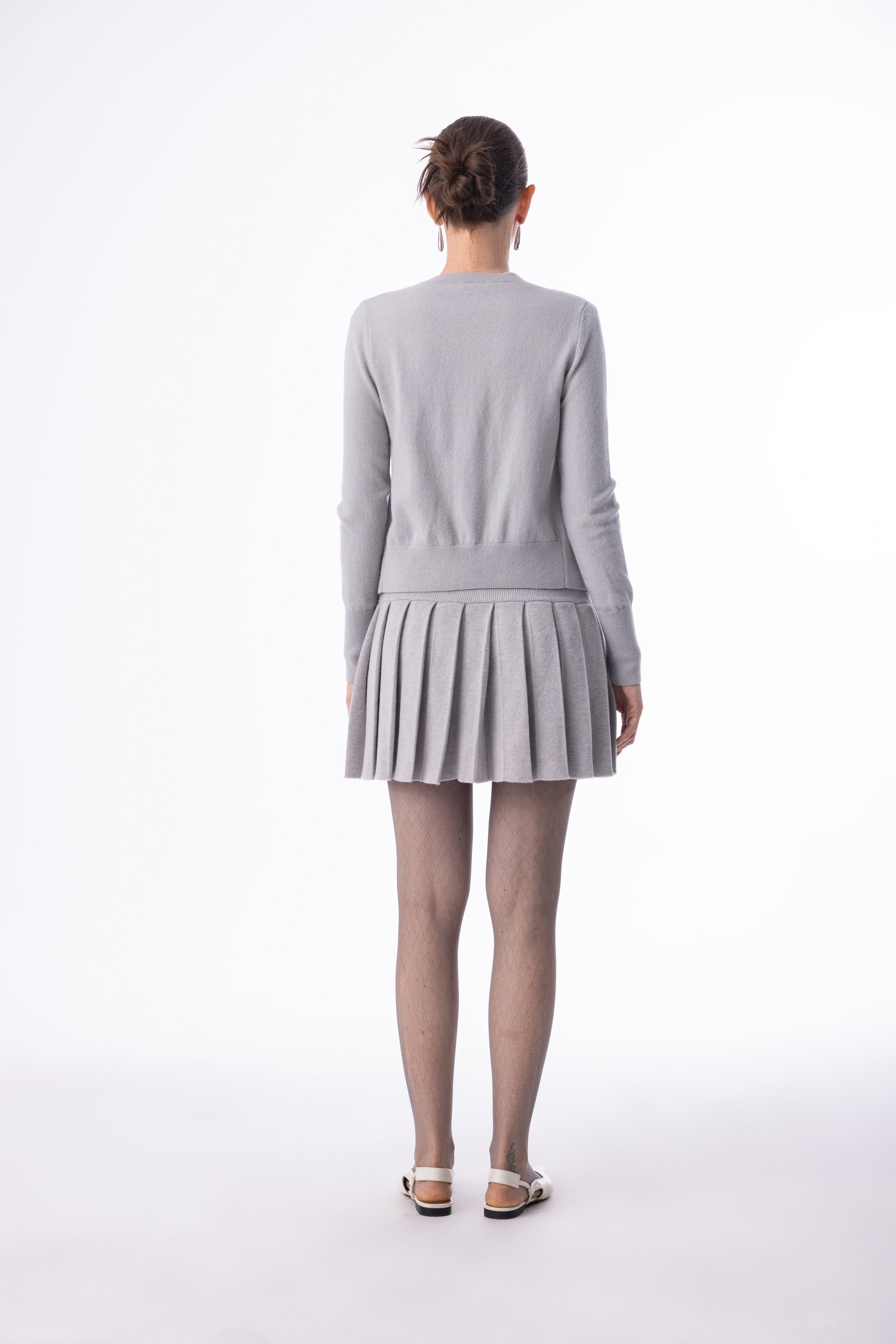 Pearl edge wool cardigan