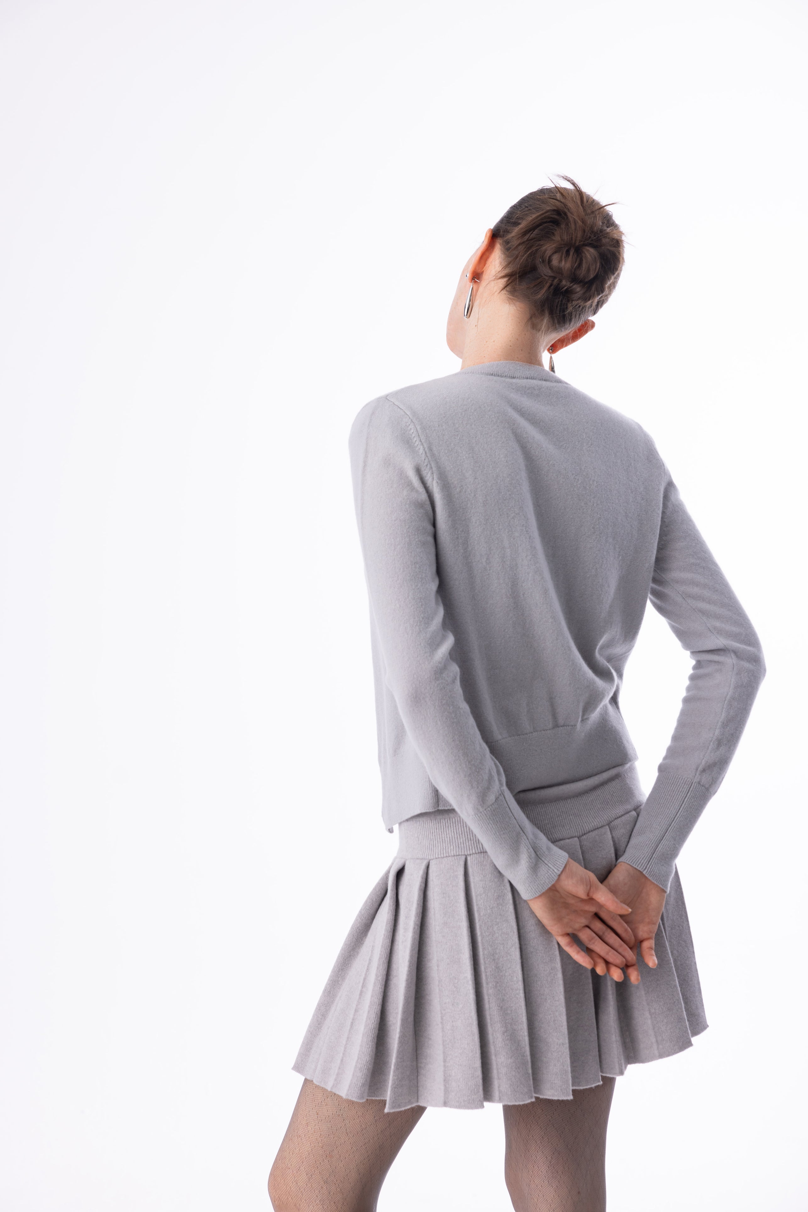 Pearl edge wool cardigan