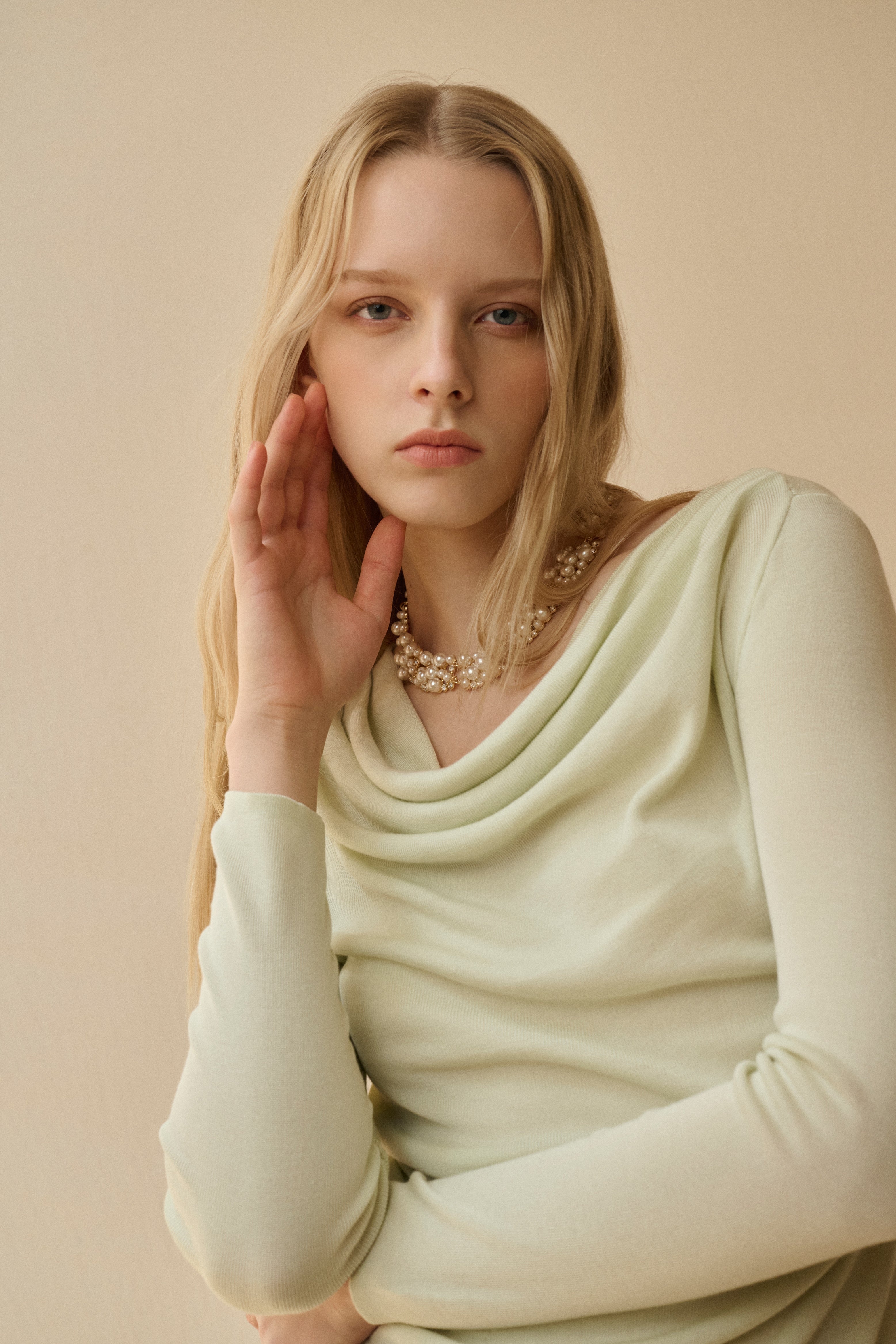 Cowl neck long sleeve set