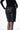 Embroidered faux leather skirt