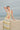 Halter contrast stripe maxi knit set
