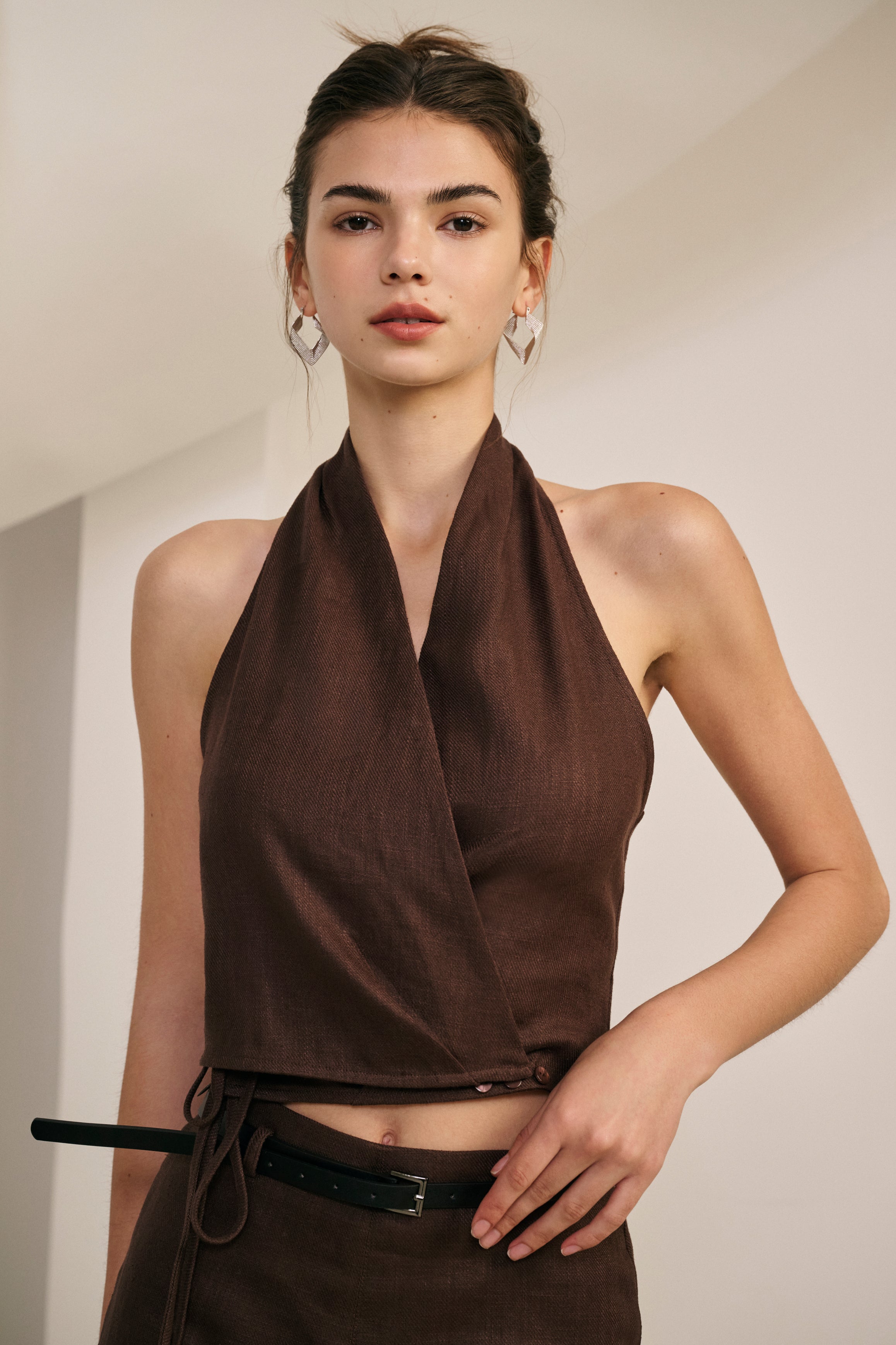 Halter wrap top