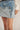 Layered light wash denim skirt