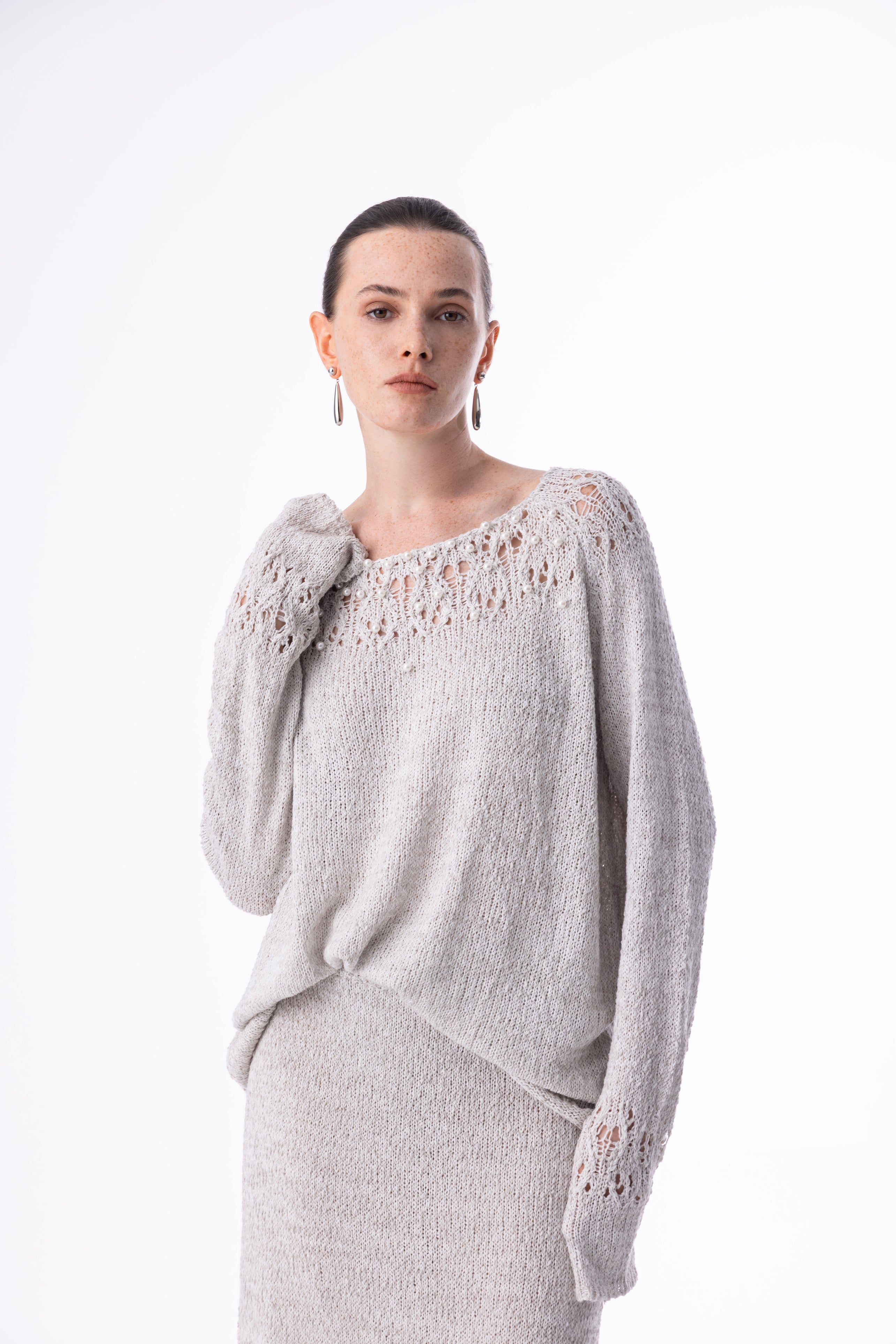 Lightweight openwork sweater