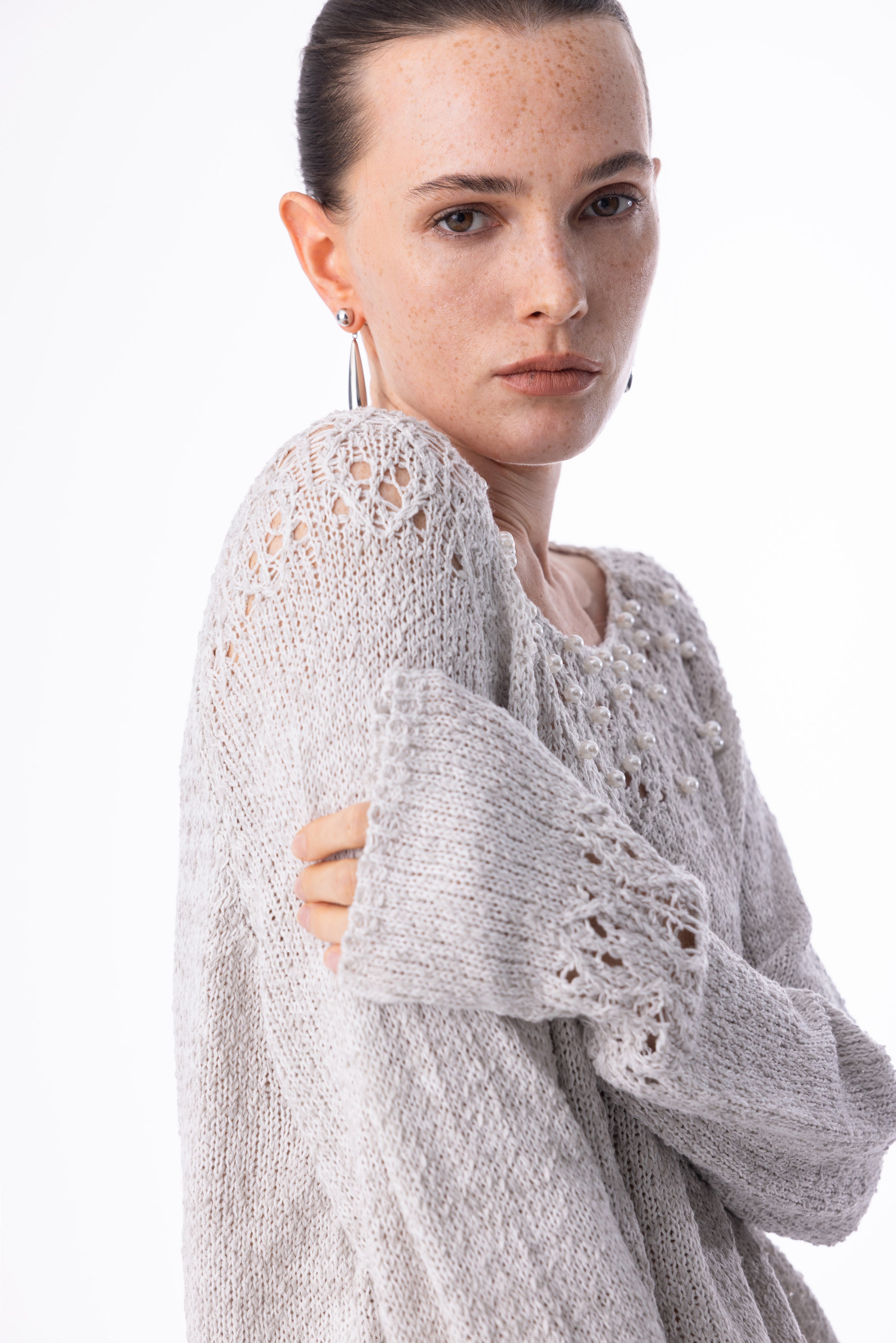 Lightweight openwork sweater