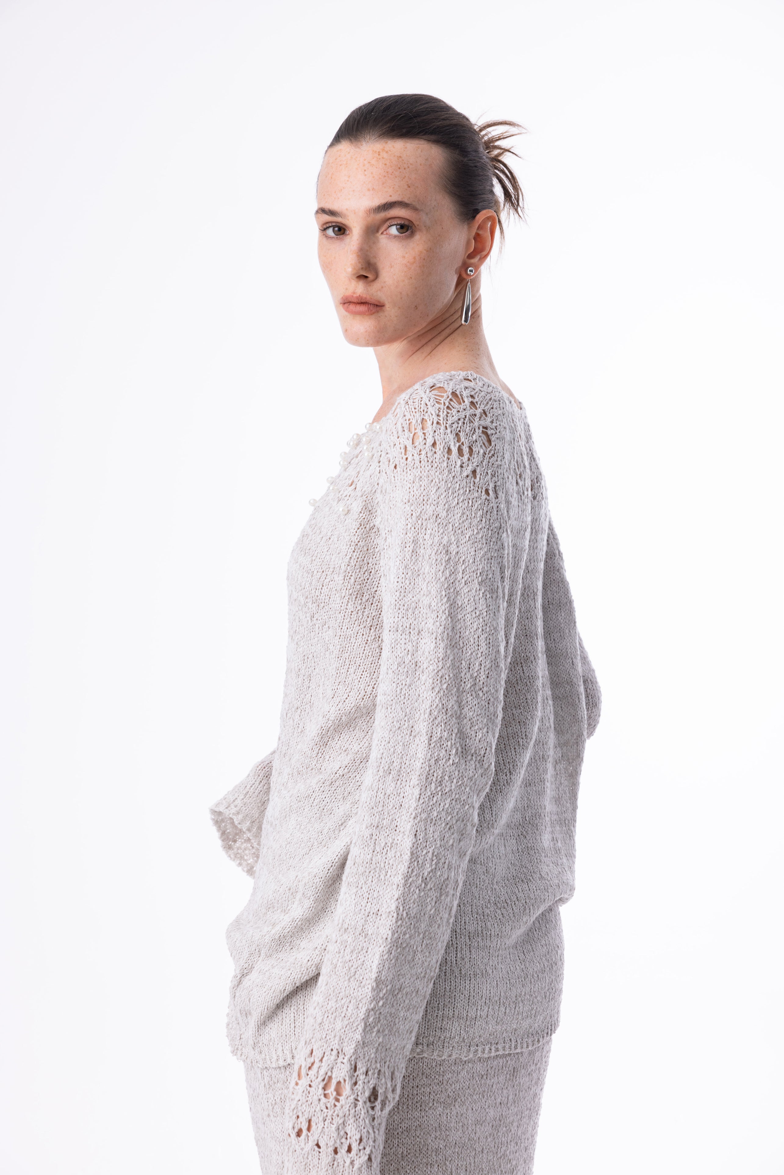 Lightweight openwork sweater