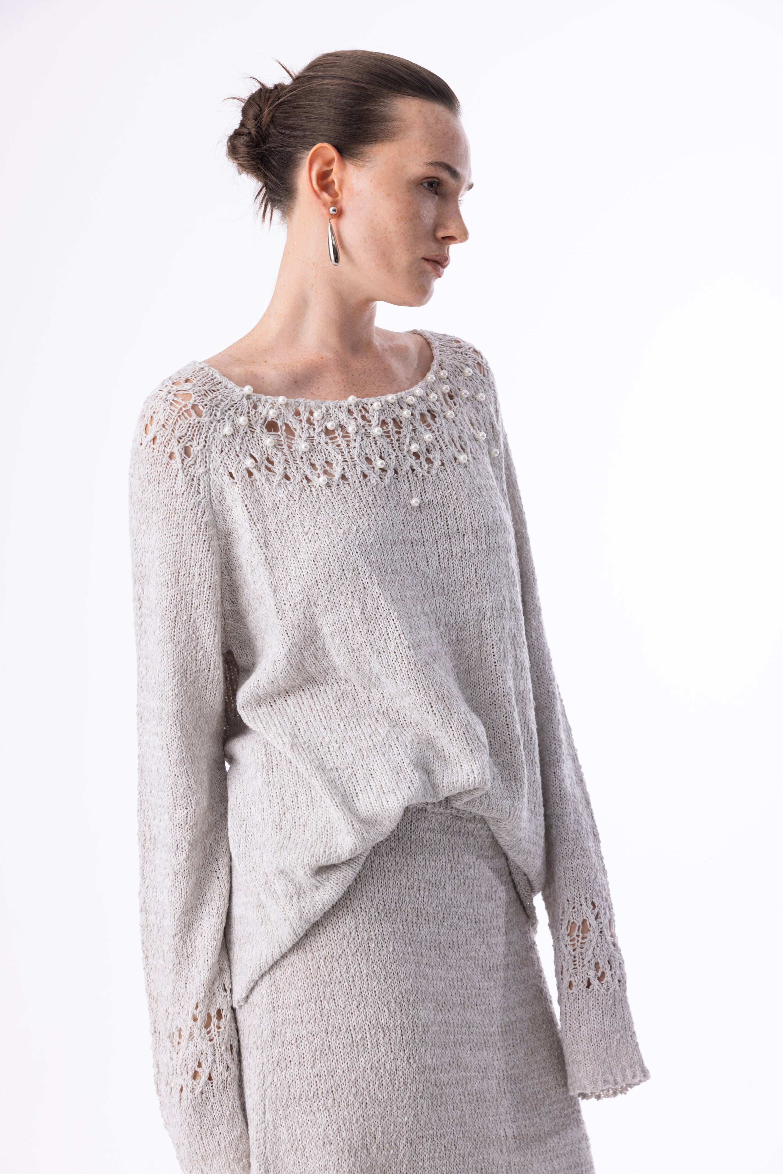 Lightweight openwork sweater