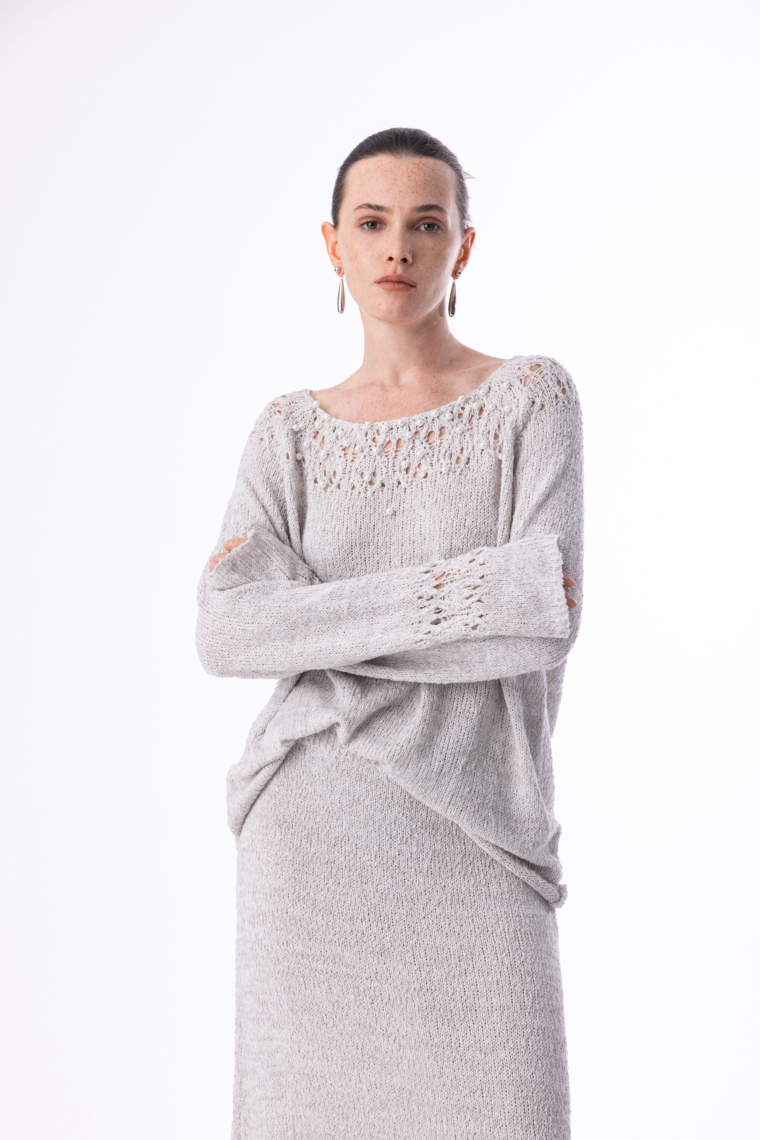 Lightweight openwork sweater