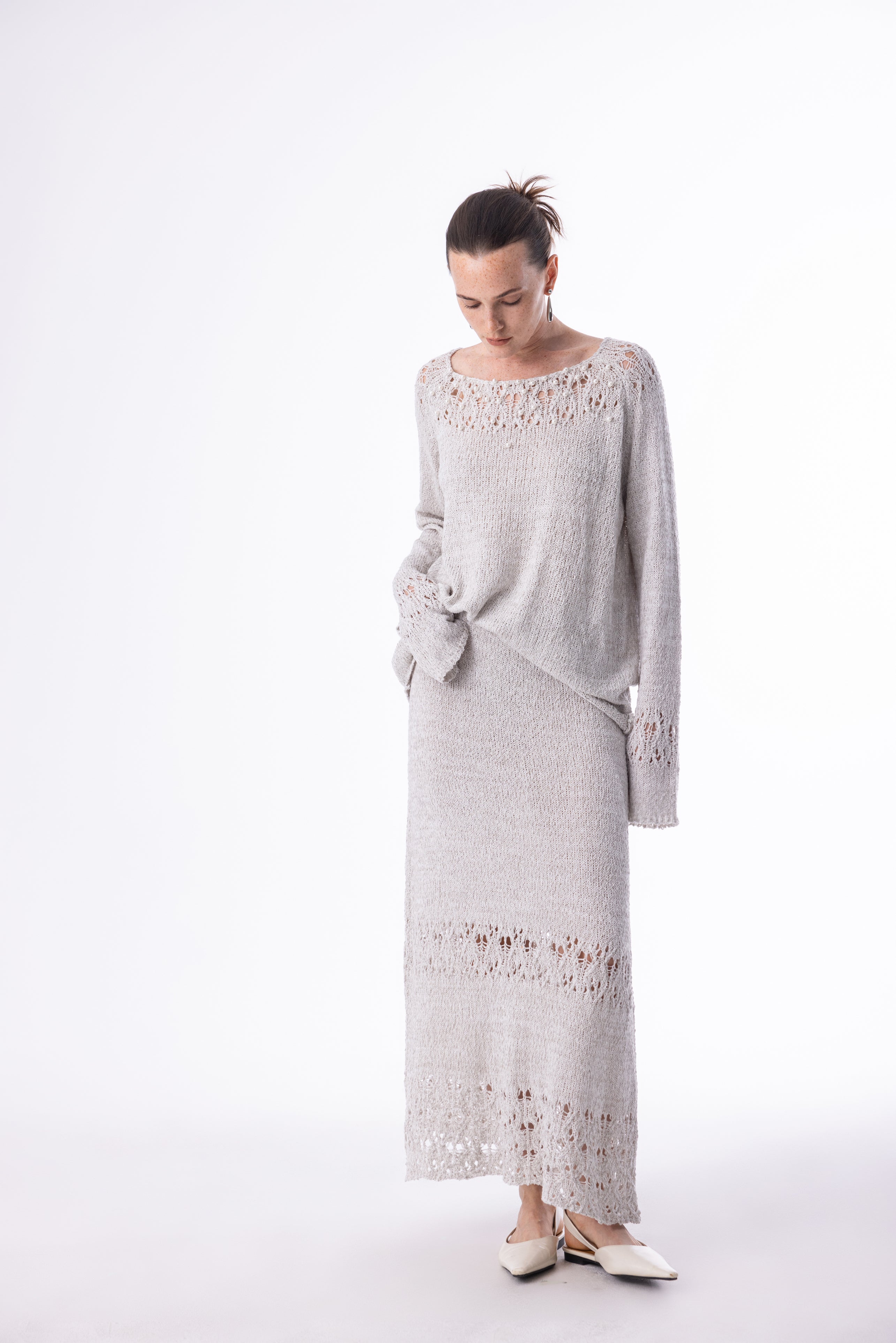 Lightweight openwork sweater