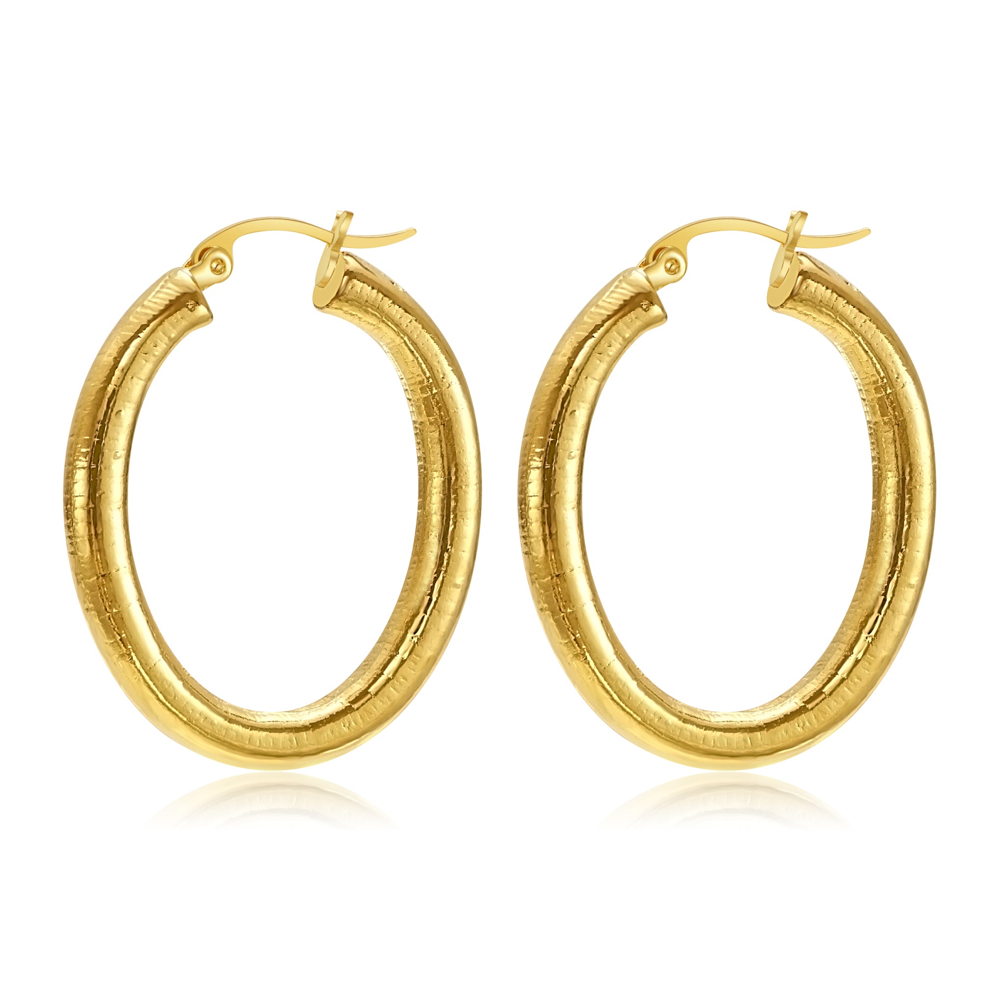 Matte gold hoop earrings