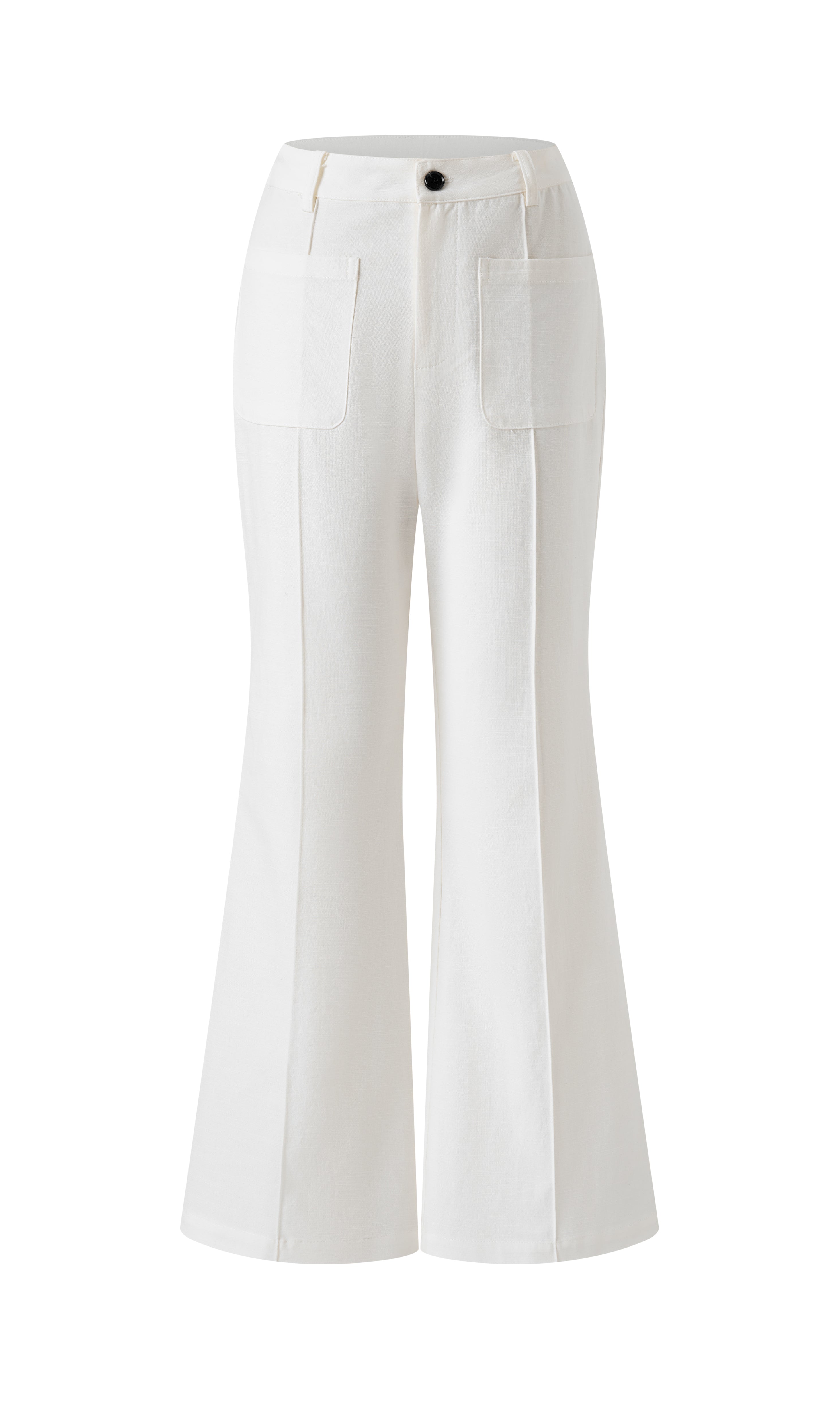 Mid-rise flared pants