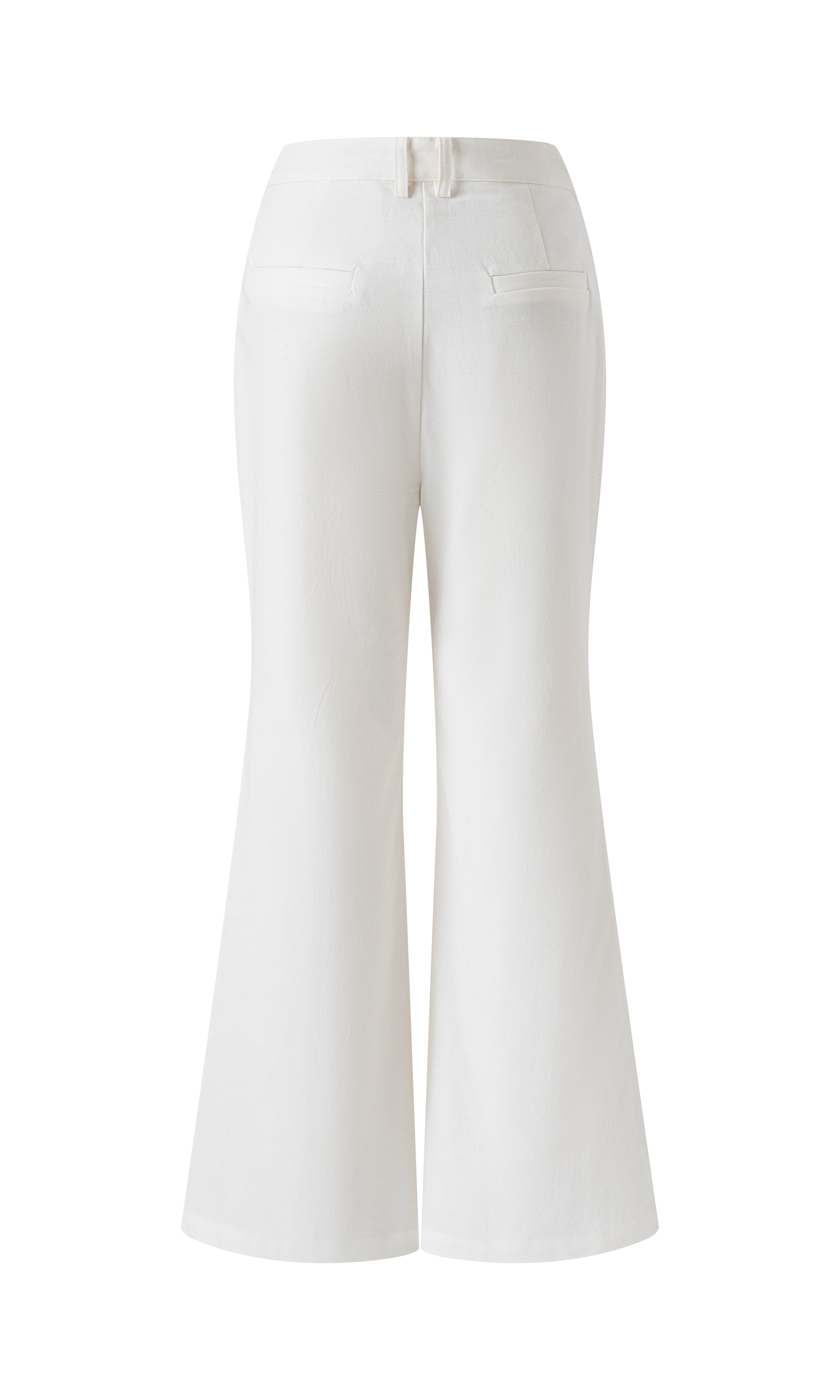 Mid-rise flared pants