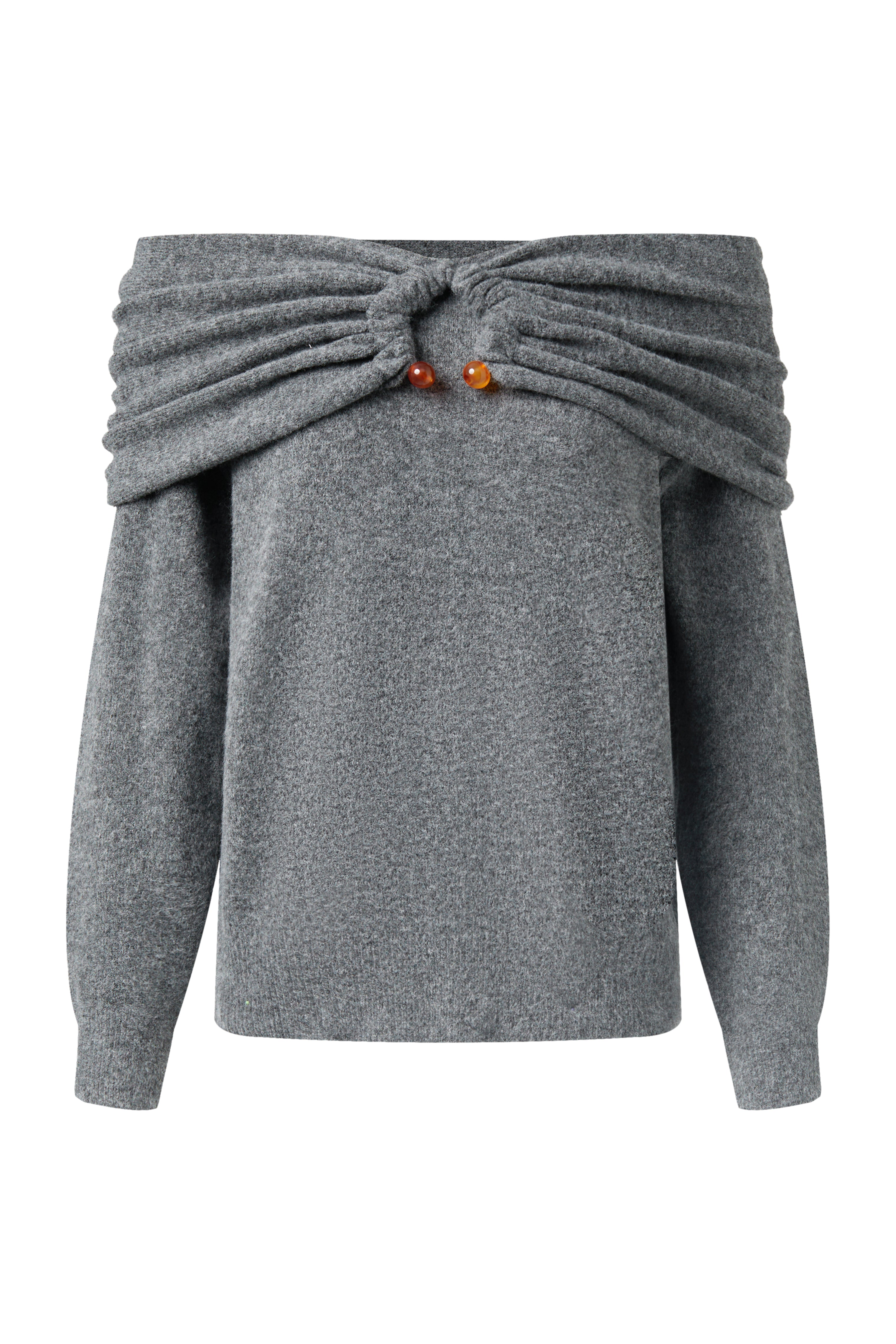 Off shoulder wool sweater