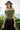Off shoulder marled knit top