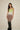 Color-block feather-hem knit maxi dress