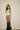 Color-block feather-hem knit maxi dress