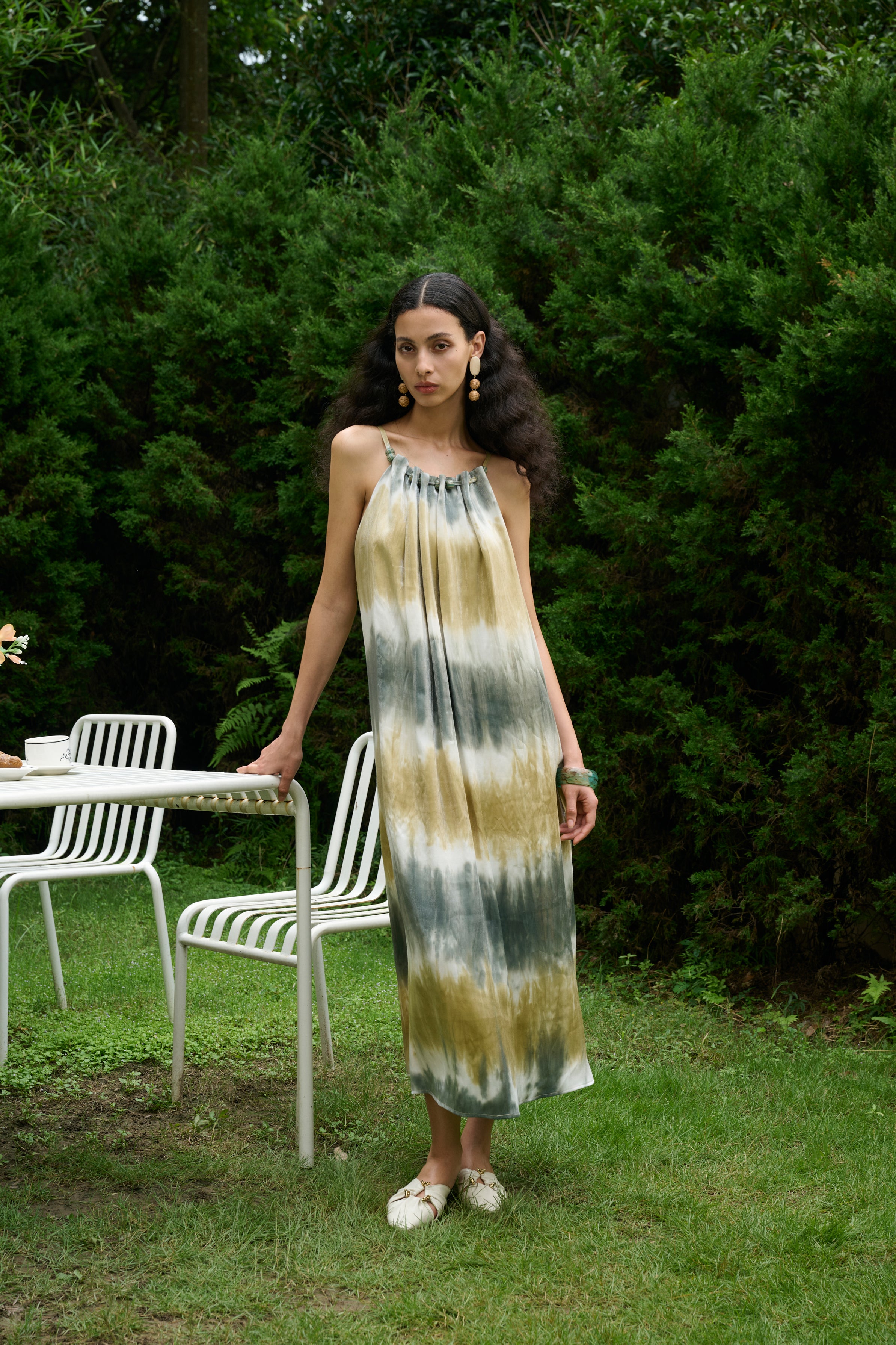 Ombre halterneck dress