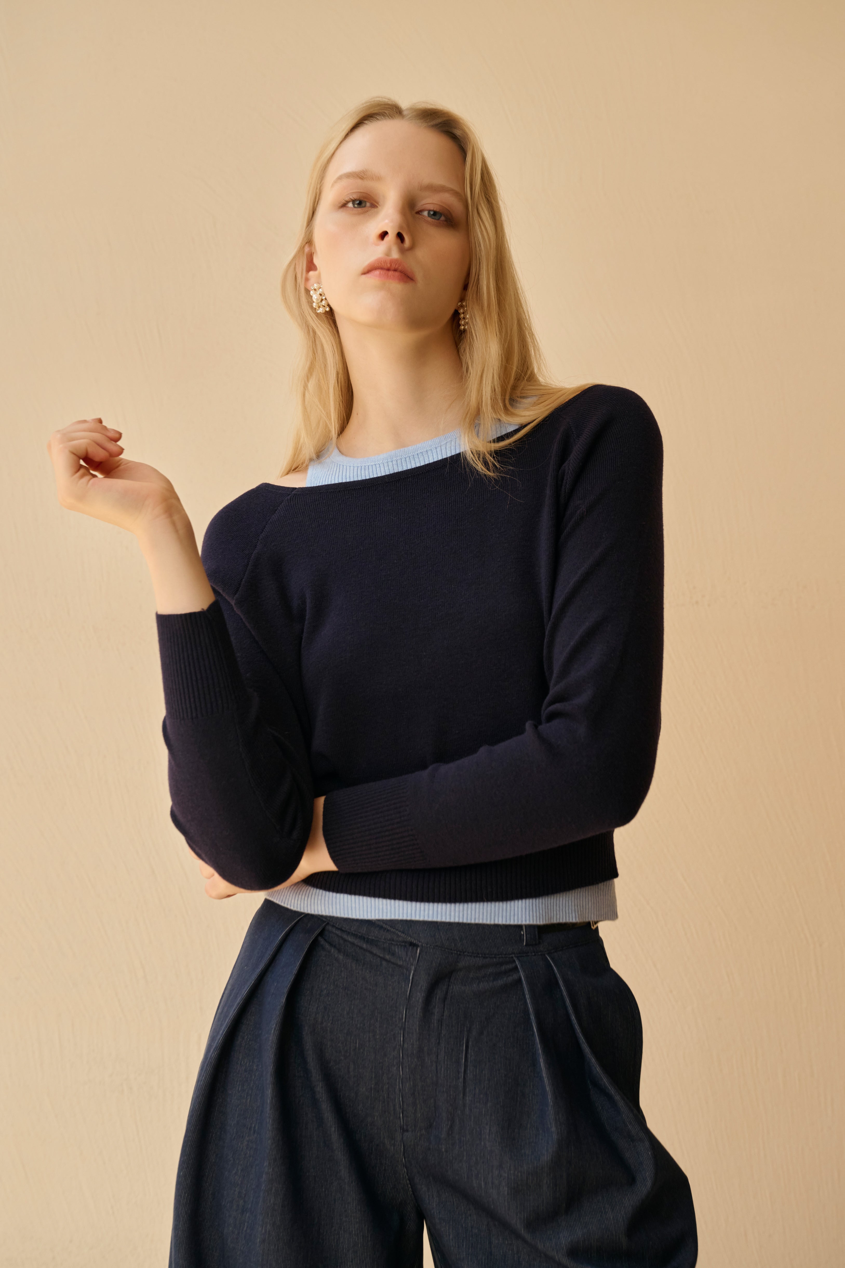 One shoulder two-piece set