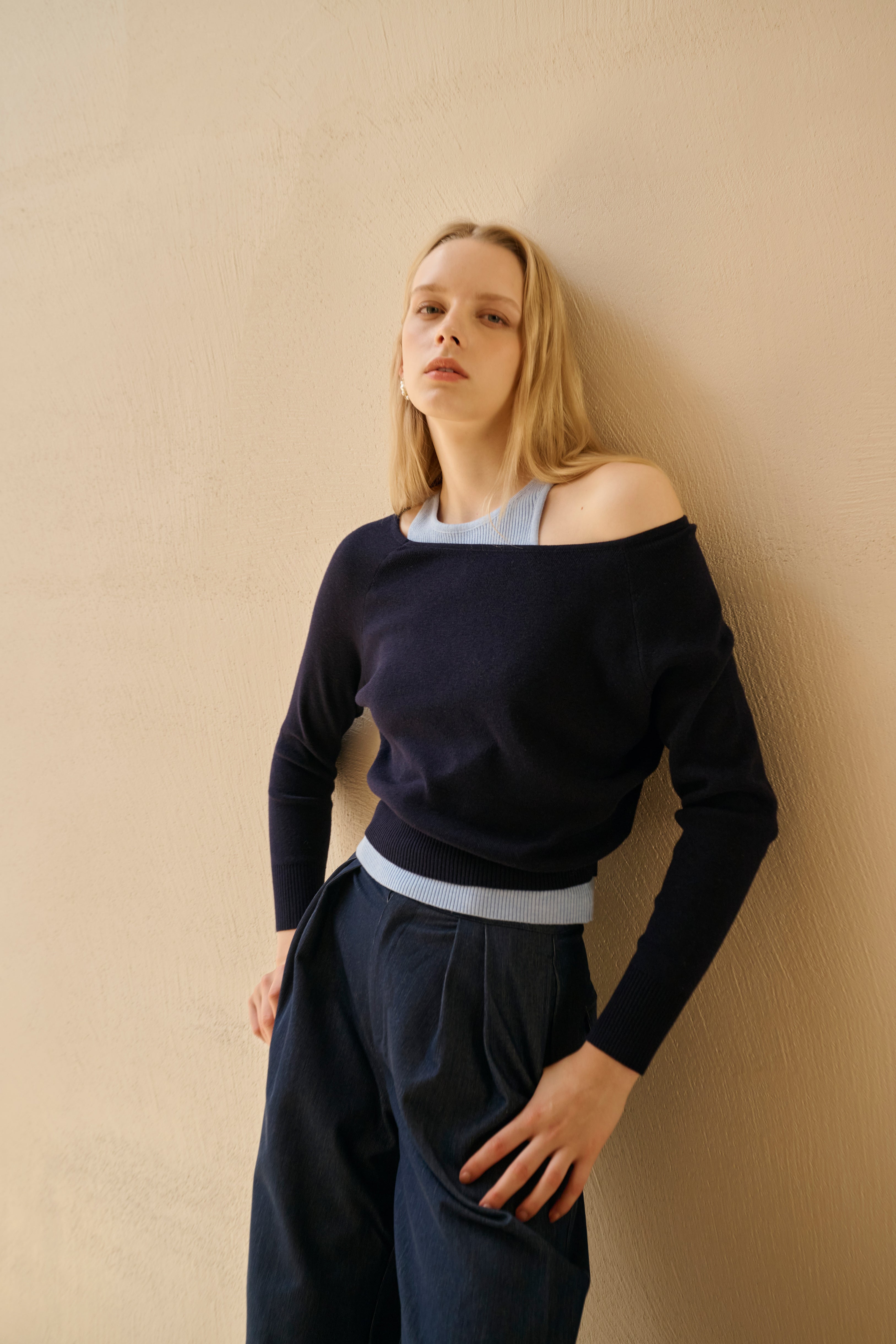 One shoulder two-piece set