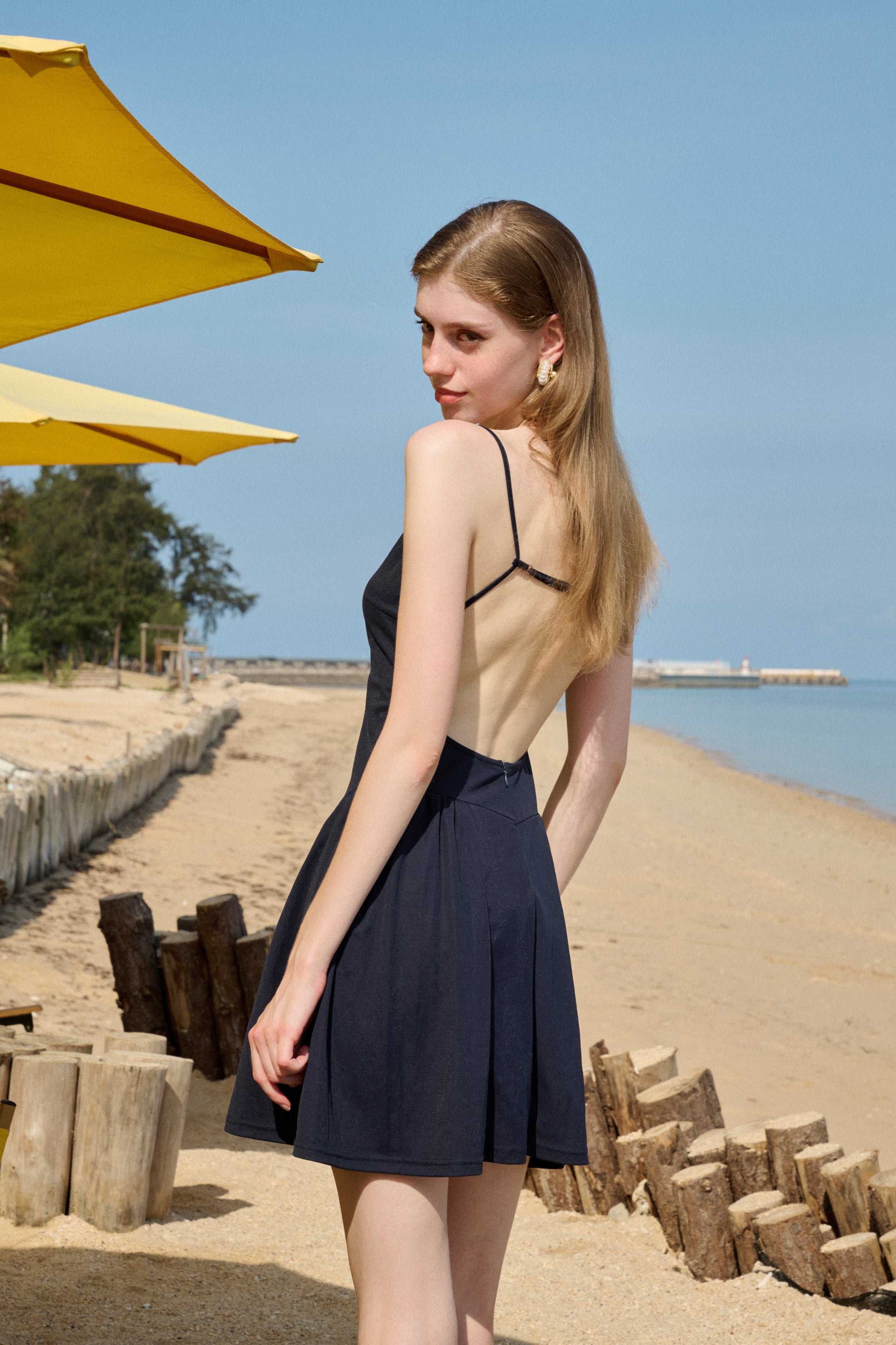 Open back mini dress