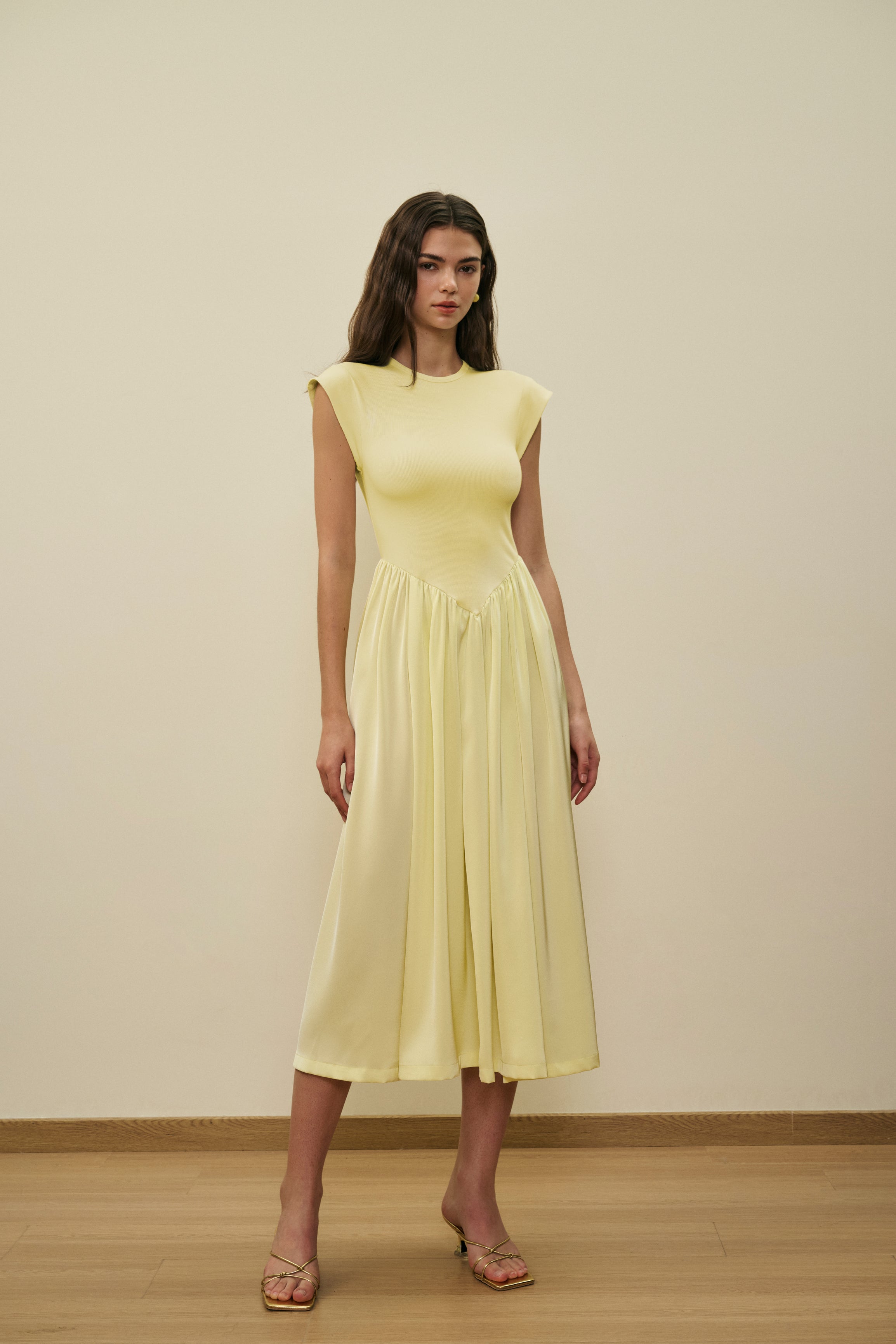 Patchwork cap sleeve maxi dress Patchwork cap sleeve maxi dress