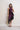 Pinstripe ostrich feather asymmetric dress