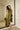 Pinstripe ostrich feather asymmetric dress