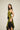 Pinstripe ostrich feather asymmetric dress