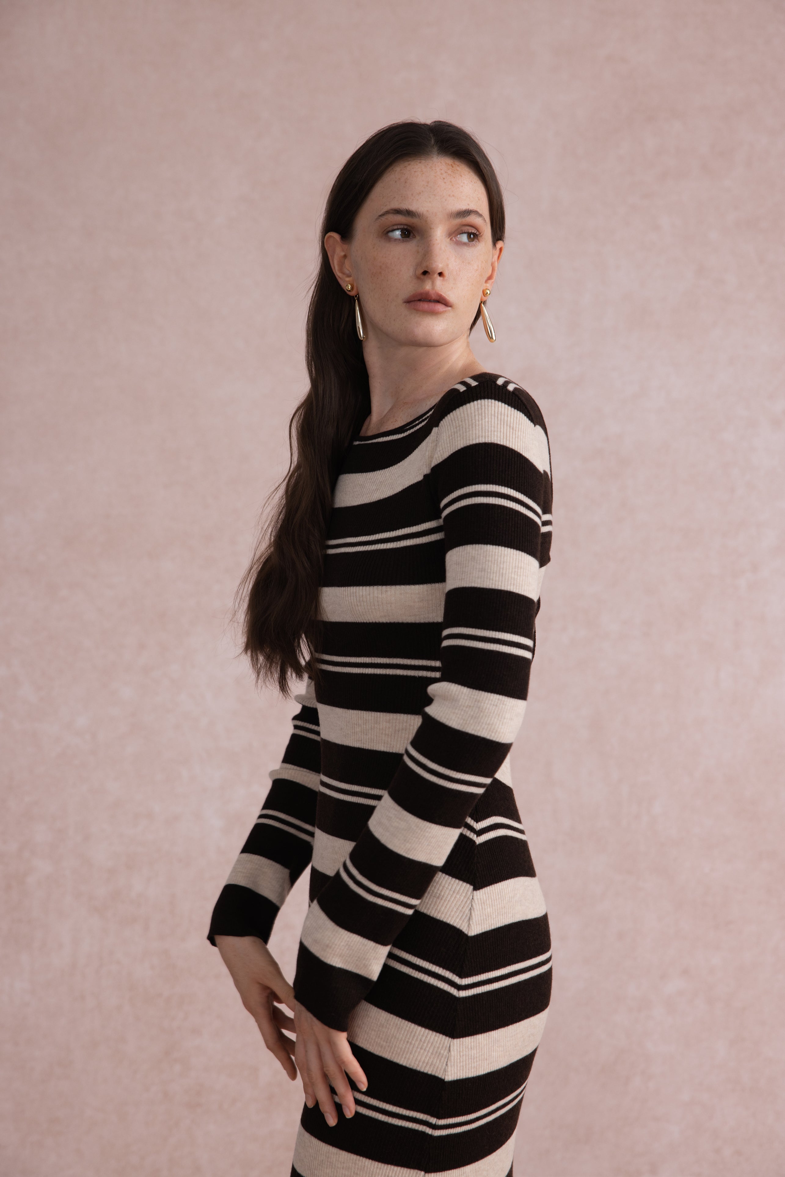 Reversible twist knit dress