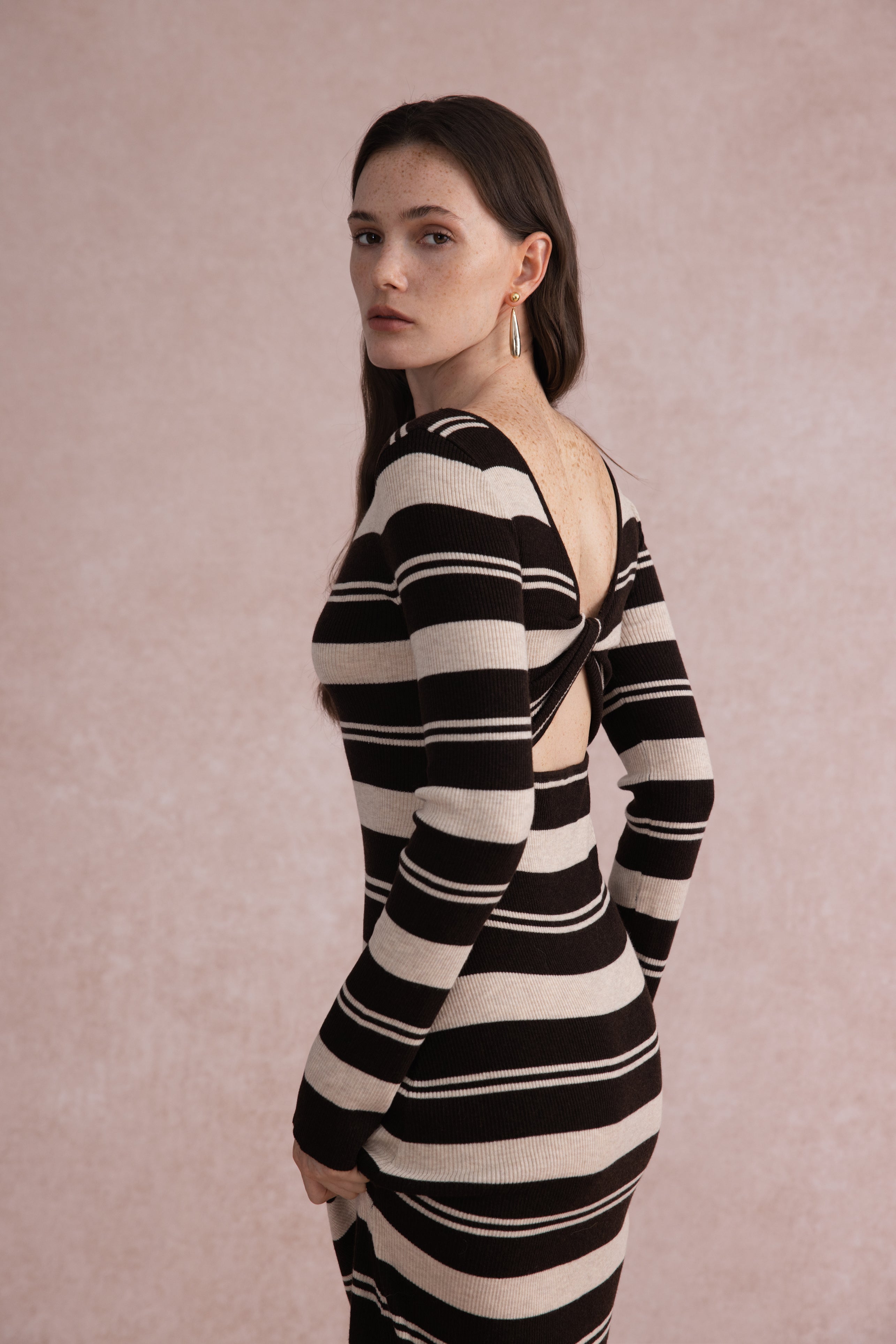 Reversible twist knit dress