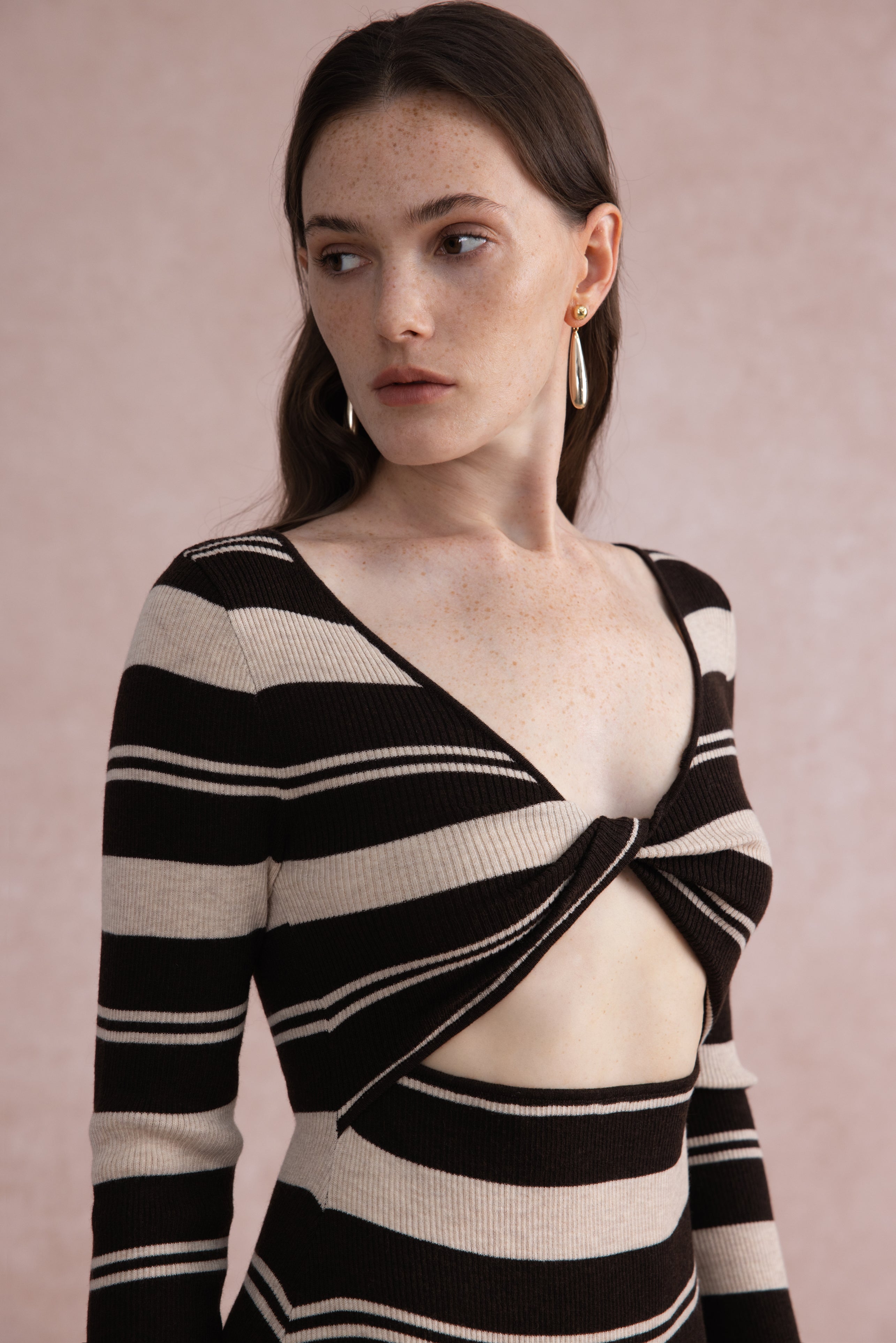 Reversible twist knit dress