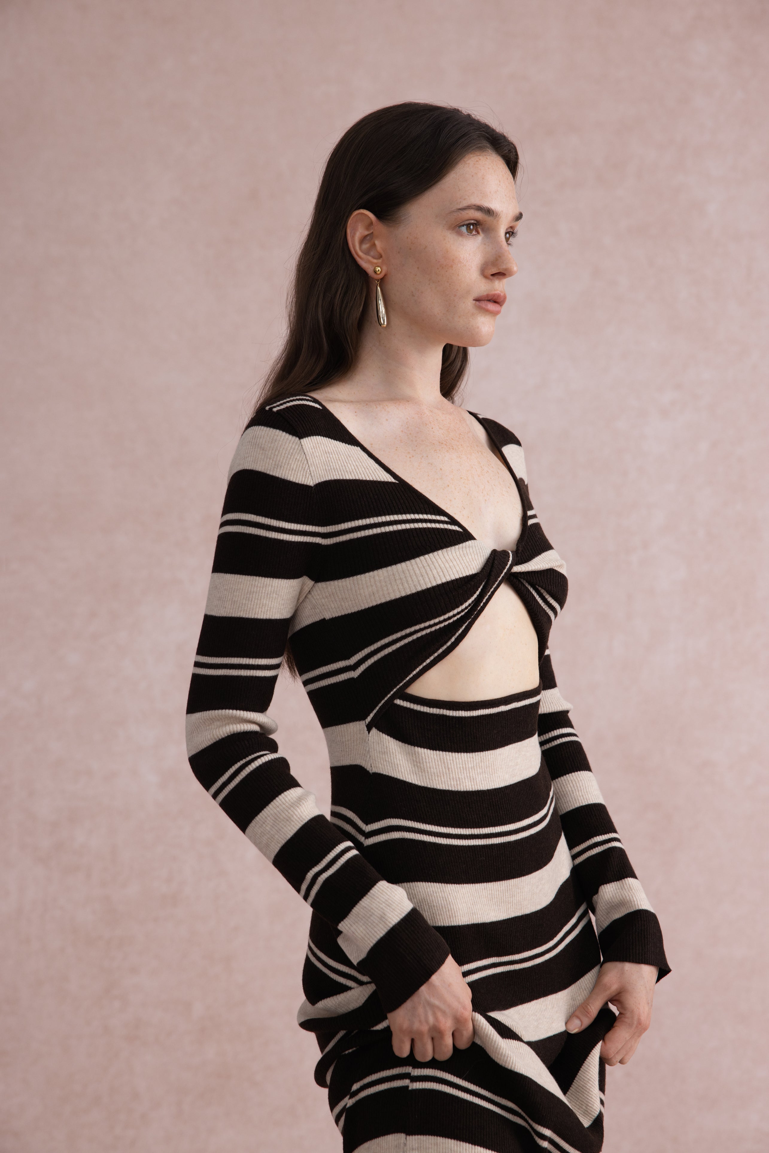 Reversible twist knit dress