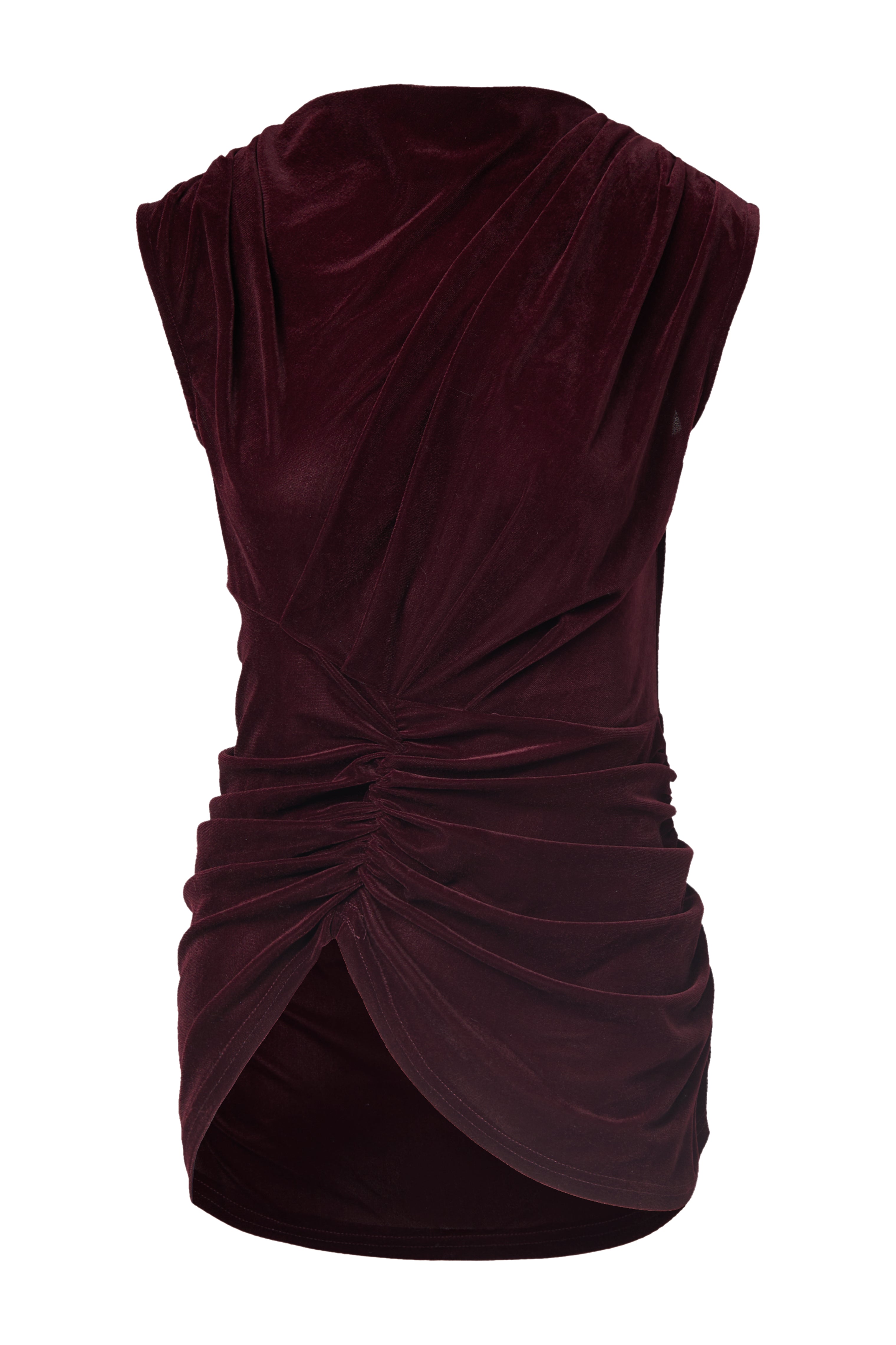 Ruched velvet top