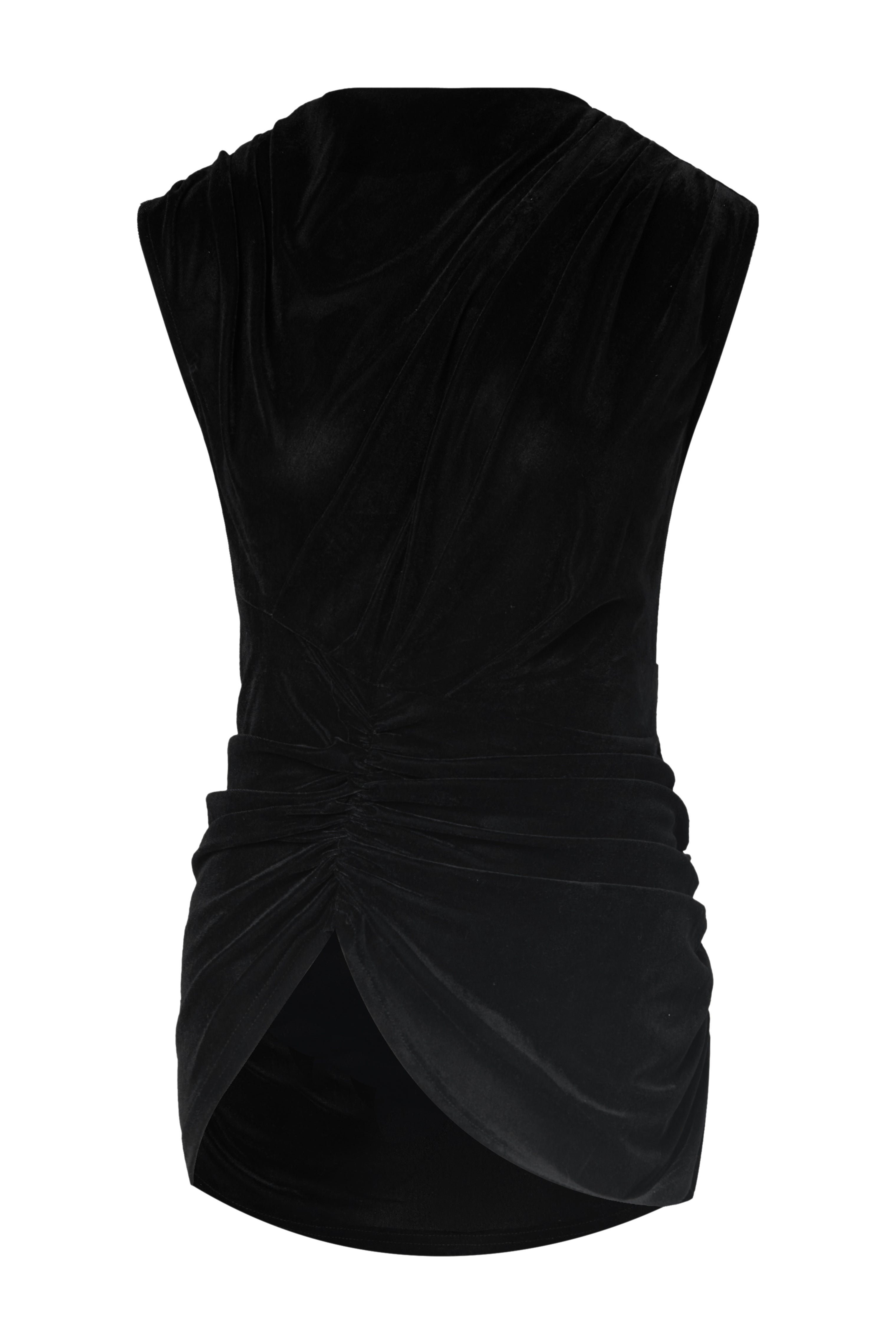 Ruched velvet top