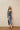 Ruched denim maxi dress