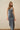 Ruched denim maxi dress