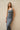 Ruched denim maxi dress